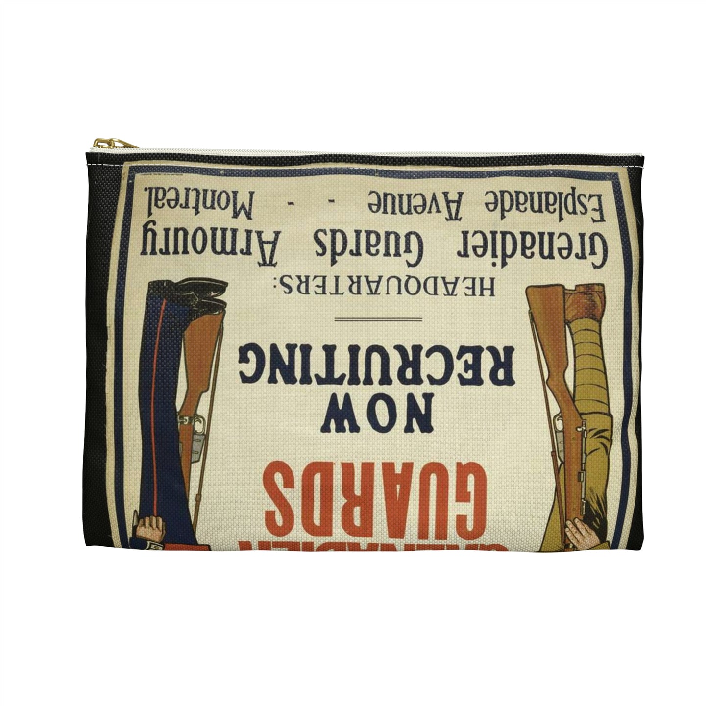 Attention! ... Canadian Grenadier Guards now recruiting Large Organizer Pouch with Black Zipper