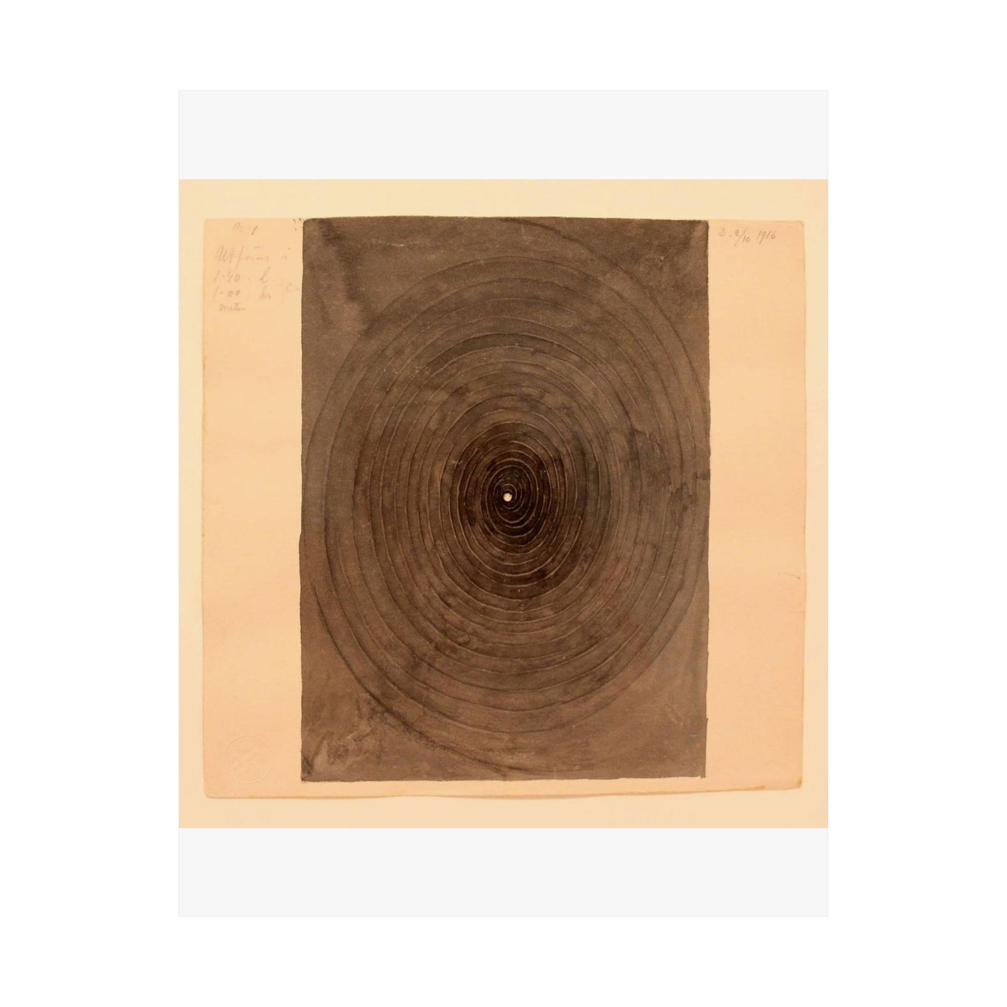Hilma af Klint - 1916 - No 1 From The Parsifal Series High Quality Matte Wall Art Poster for Home, Office, Classroom