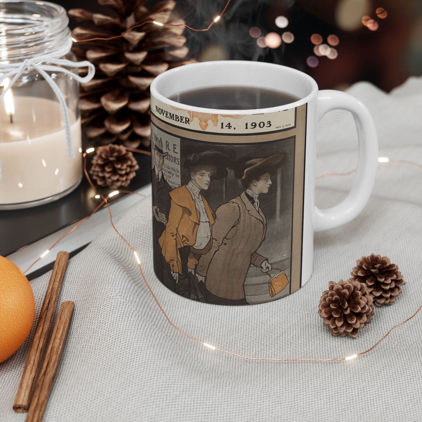 Edward Penfield - Collier's November 14, 1903 Beautiful Novelty Ceramic Coffee Mug 11oz