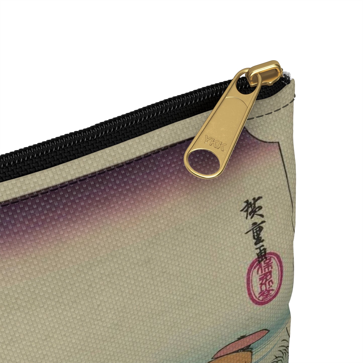 Utagawa Hiroshige - Yokkaichi, Ando Hiroshige - Ukiyo e print Large Organizer Pouch with Black Zipper