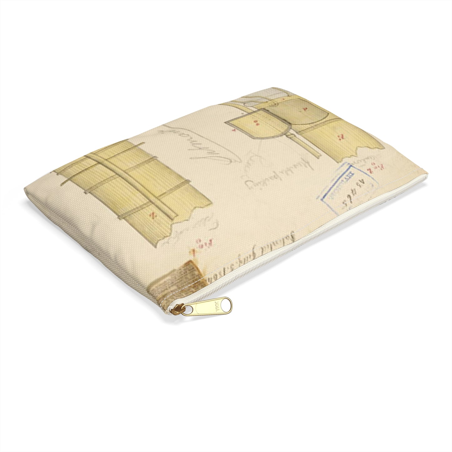 Patent drawing - Drawing of Submarine Telescope Public domain image Large Organizer Pouch with Black Zipper
