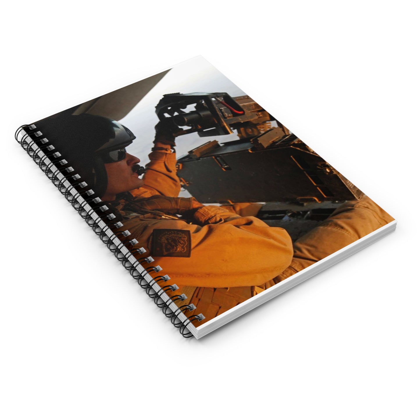 U.S. Marine Corps Staff Sgt. Peter A. Montalvo, a crew Spiral Bound Ruled Notebook with Printed Cover