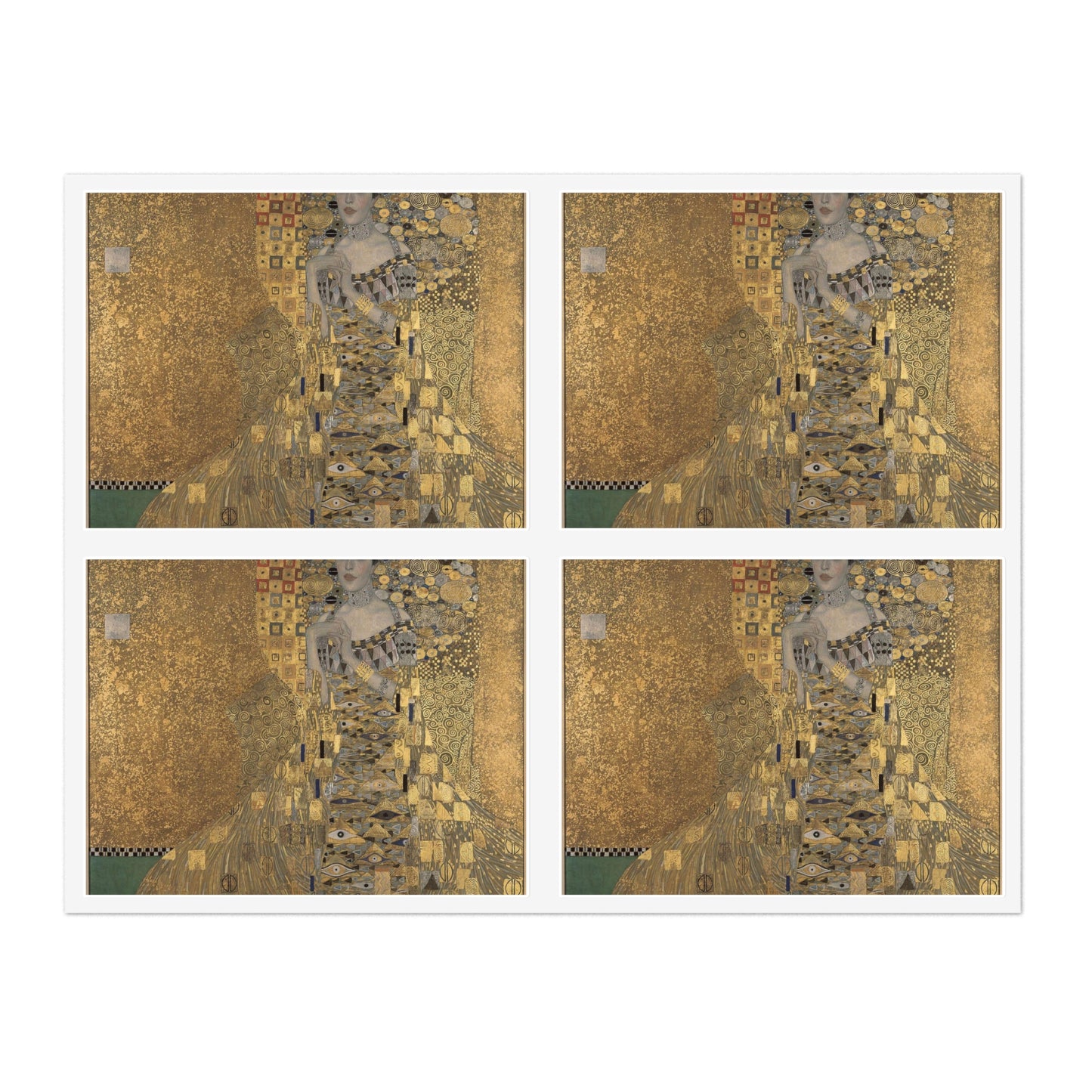 Gustav Klimt, 1907, Adele Bloch-Bauer I, Neue Galerie New York Laminated UV Protective Vinyl Stickers