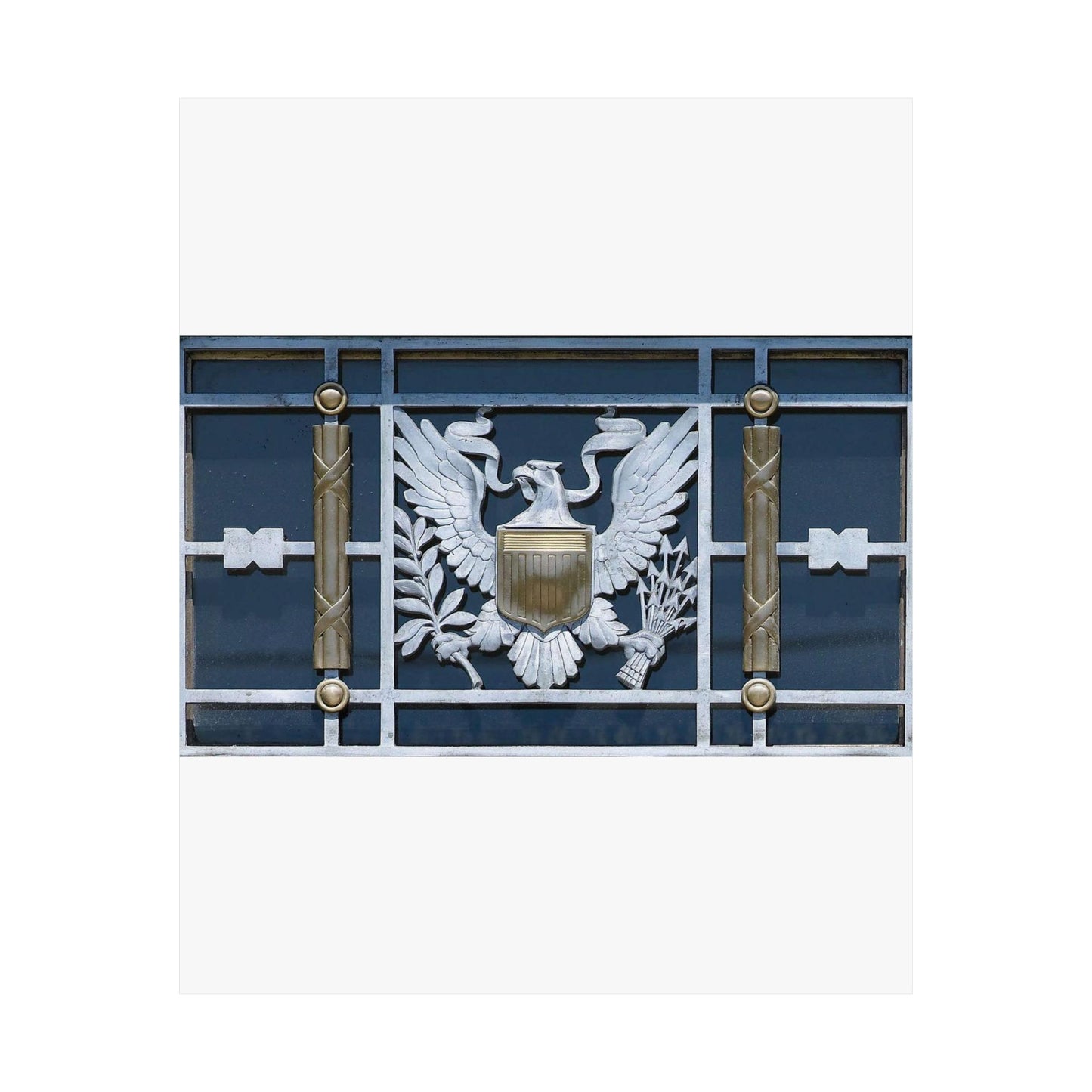 Door detail, Robert J. Nealon Federal Building and U.S. Courthouse, Scranton, Pennsylvania High Quality Matte Wall Art Poster for Home, Office, Classroom