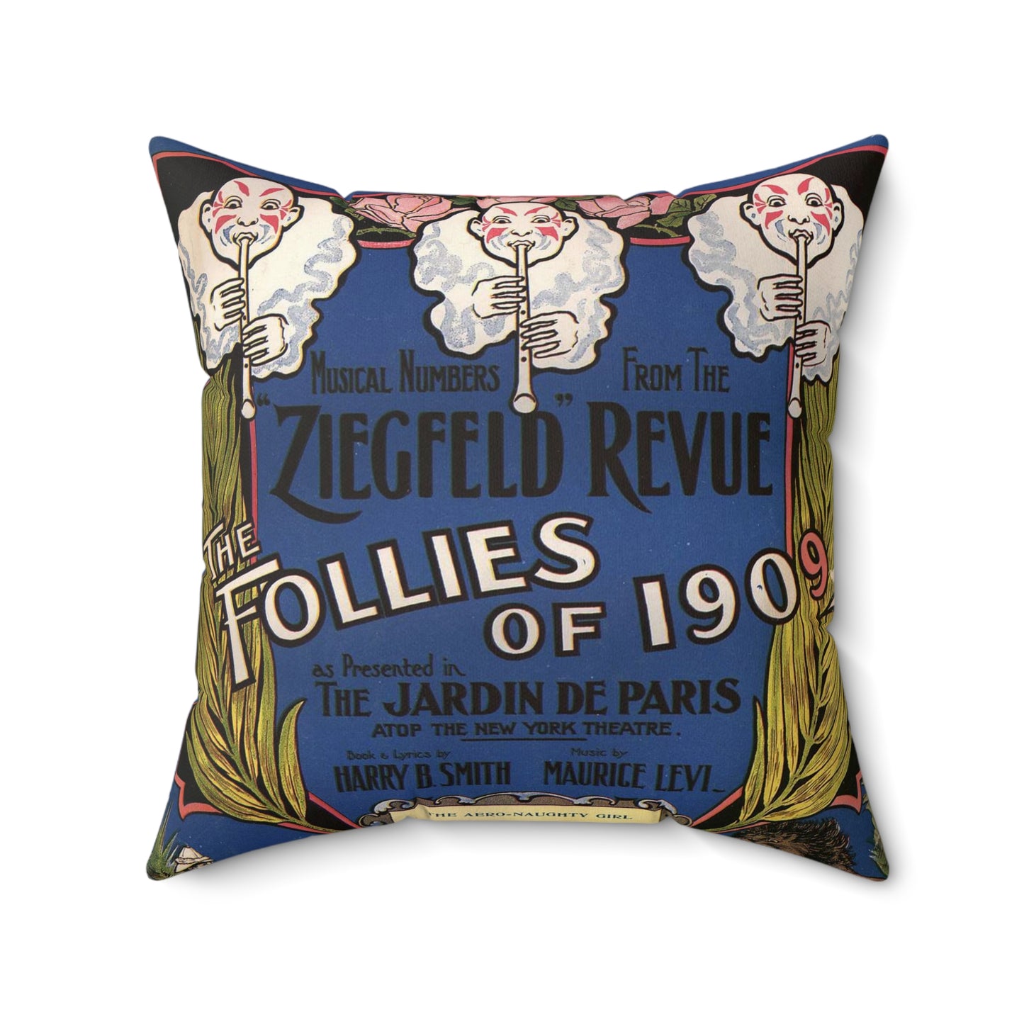 Moving day in Jungle town - Public domain American sheet music Decorative Accent Square Pillow