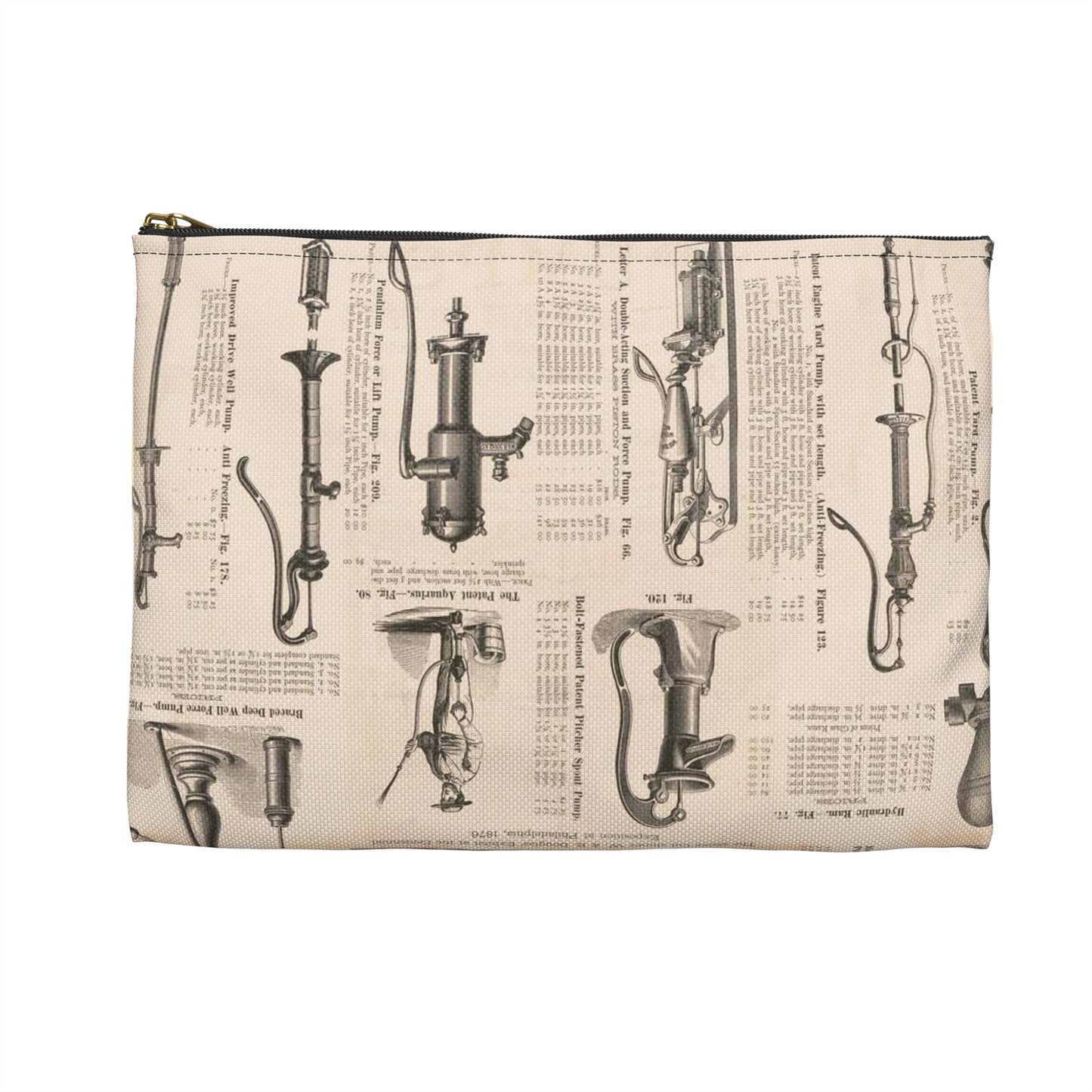 W. & B. Douglas, the oldest and most extensive manufacturers in the world of pumps Large Organizer Pouch with Black Zipper