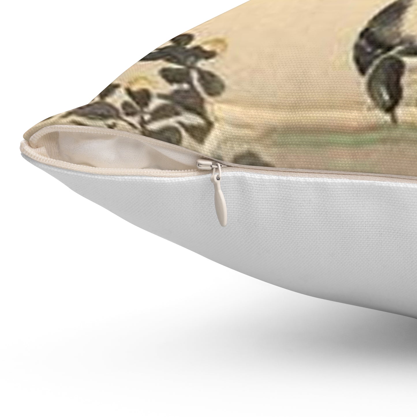 Koson - stonechat, Ohara Koson Decorative Accent Square Pillow
