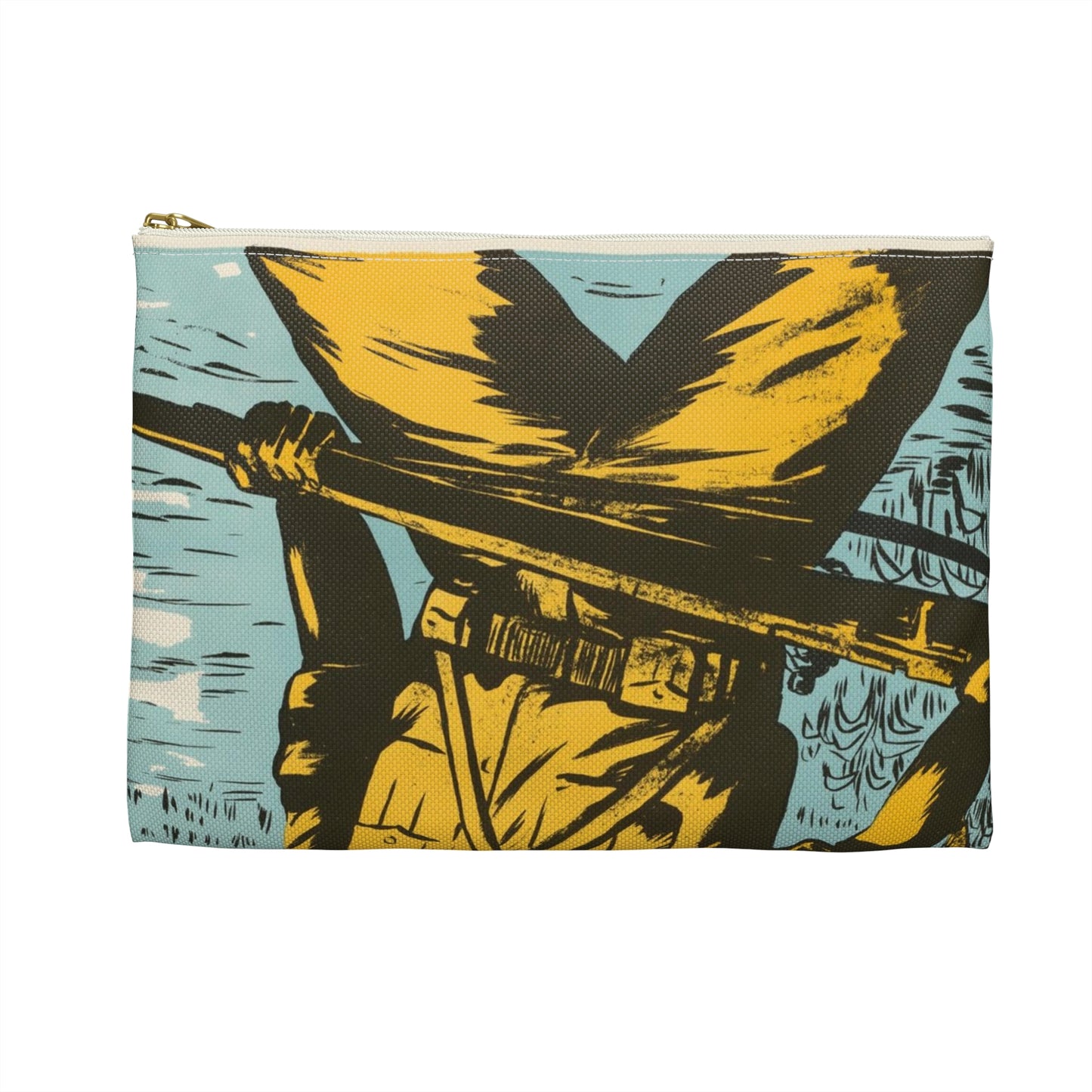 Cambodian - Blood, United States information service propaganda Large Organizer Pouch with Black Zipper