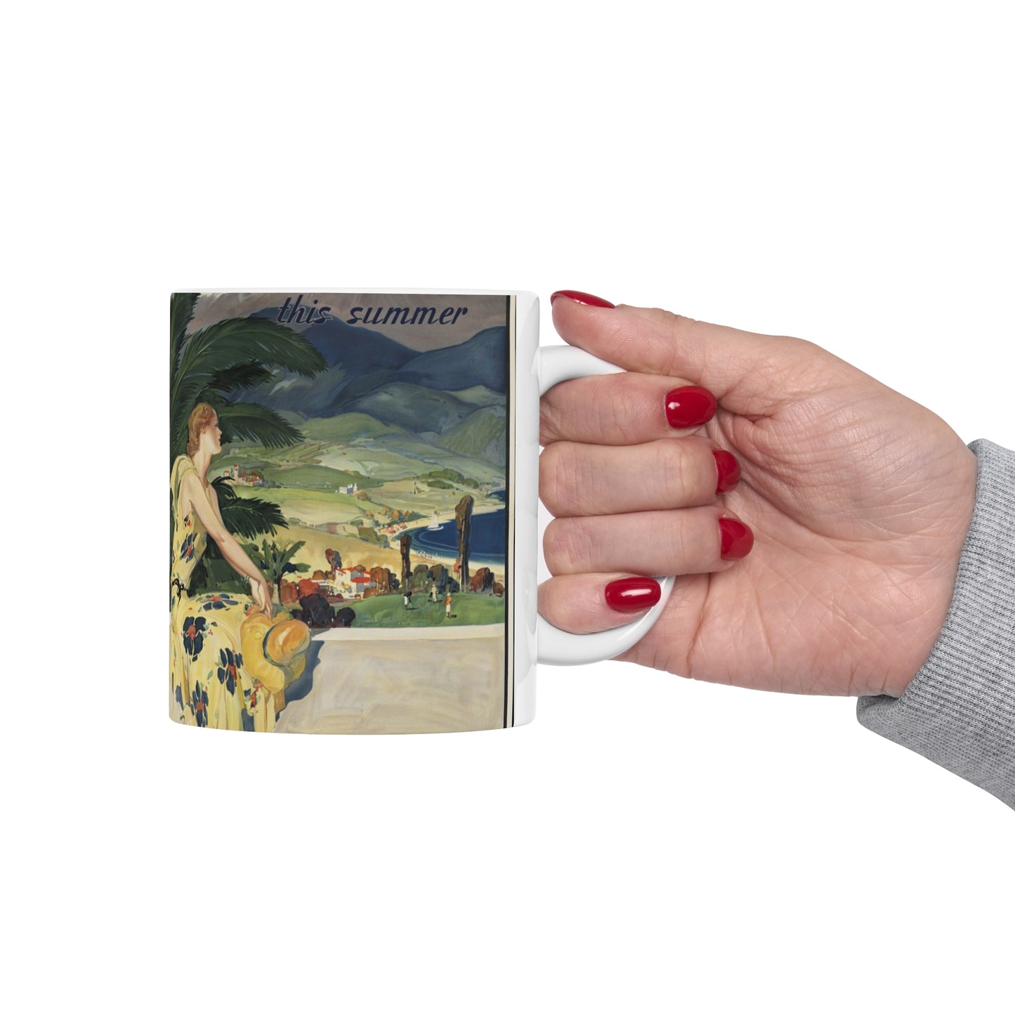 Vintage Travel Posters, 1920s-1930s Beautiful Novelty Ceramic Coffee Mug 11oz