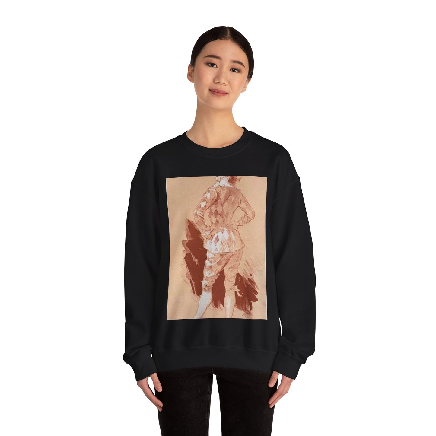 Dessin original pour la couverture des Maîtres de l'Affiche. Black Heavy Blend Adult Crew Neck SweatShirt