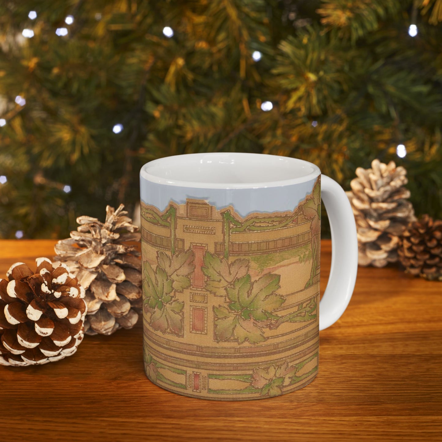 Wallpaper - A picture of a painting on a wall Beautiful Novelty Ceramic Coffee Mug 11oz