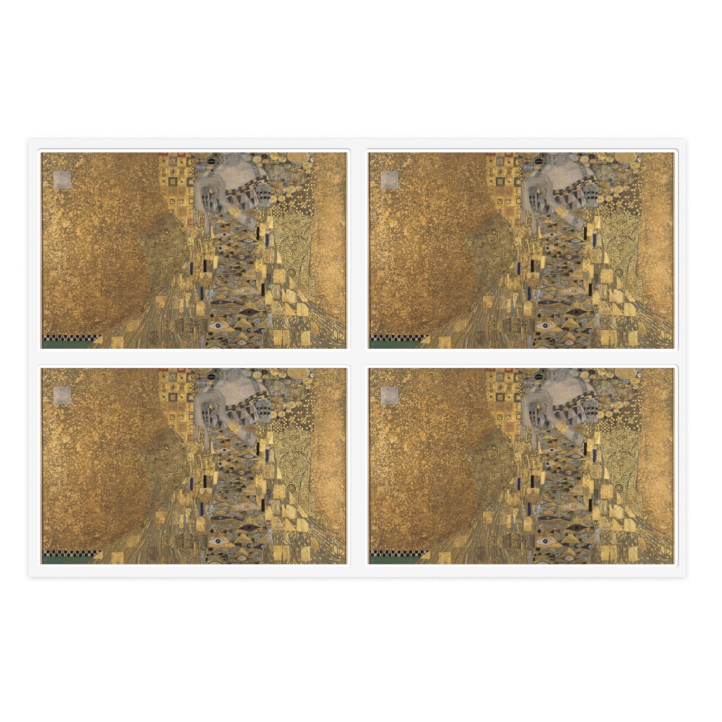 Gustav Klimt, 1907, Adele Bloch-Bauer I, Neue Galerie New York Laminated UV Protective Vinyl Stickers