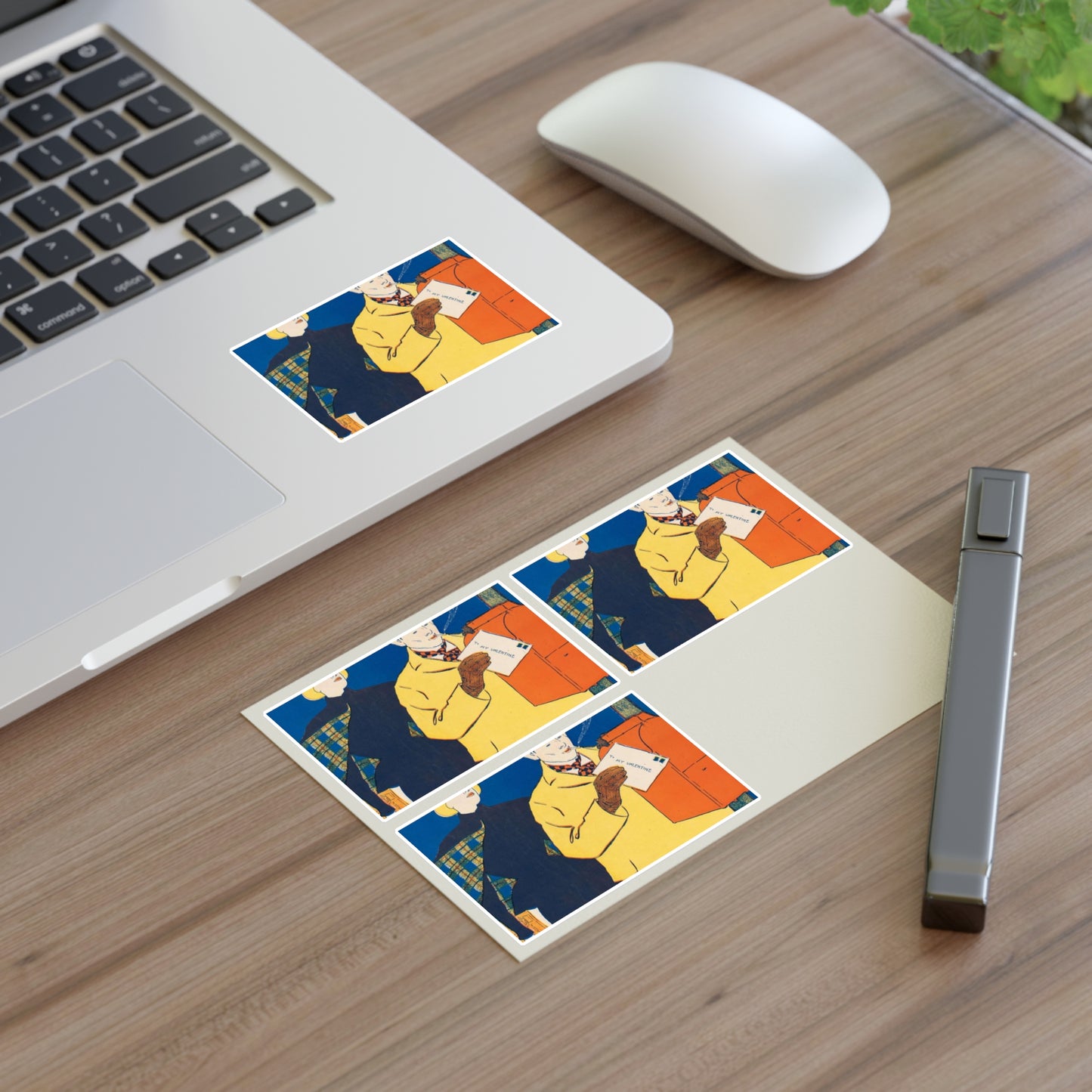 Edward Penfield, Harper's February Laminated UV Protective Vinyl Stickers