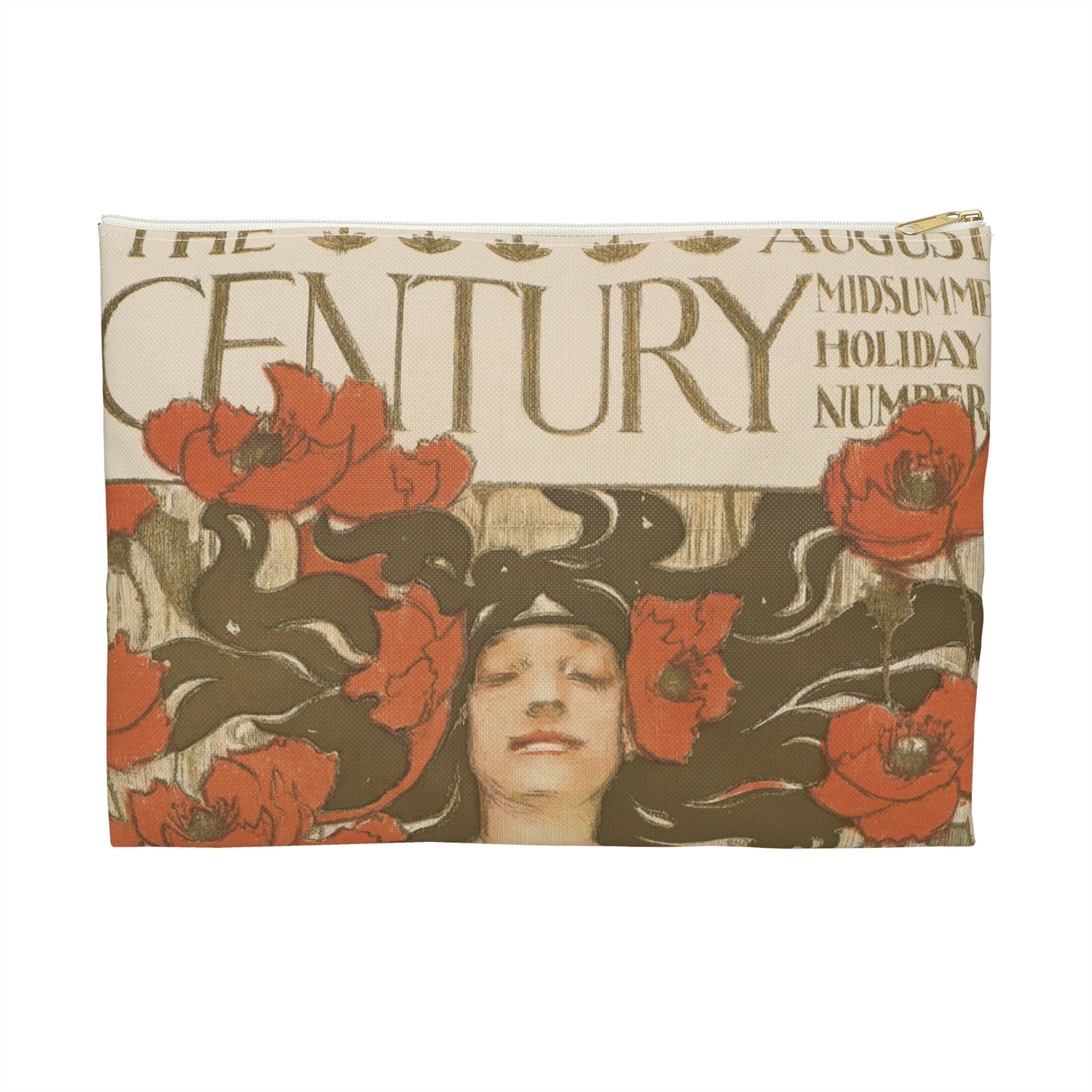 The century, August, midsummer holiday number Large Organizer Pouch with Black Zipper