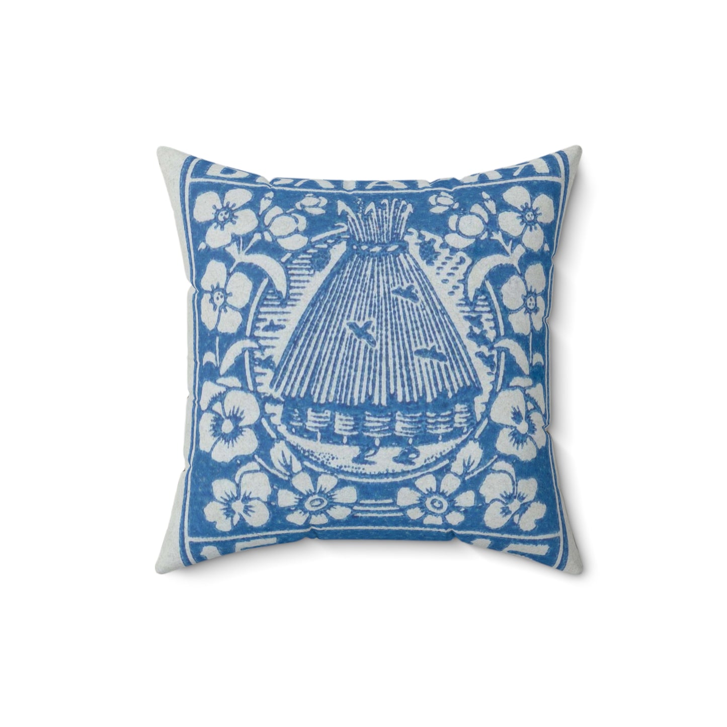 Frimärke ur Gösta Bodmans filatelistiska motivsamling, påbörjad 1950.Frimärke från Bulgarien, 1940. Motiv av bikupa. "Lanbrukspropaganda". Decorative Accent Square Pillow
