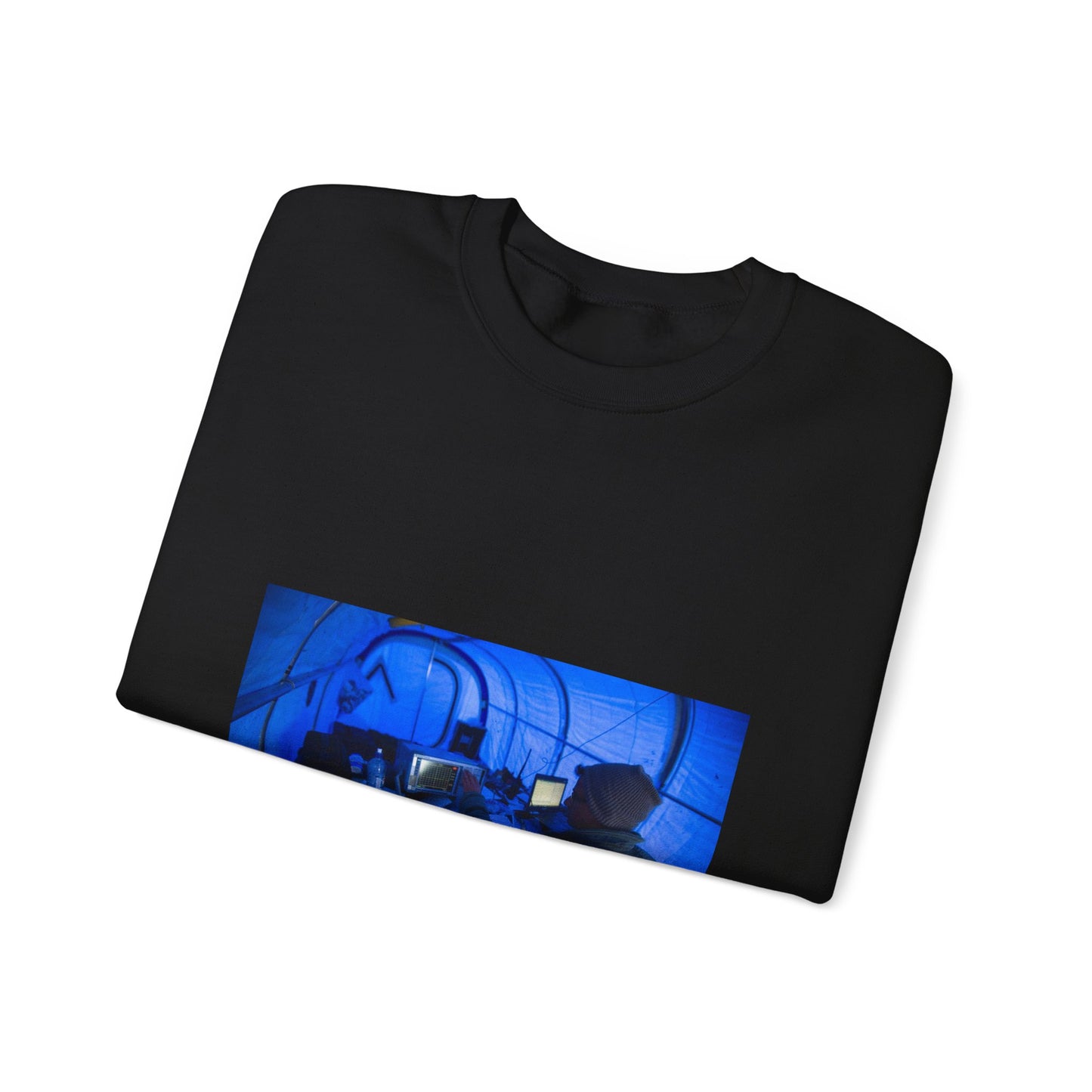 U.S. Air Force Staff Sgt. Titus Poulose of the 263rd Black Heavy Blend Adult Crew Neck SweatShirt