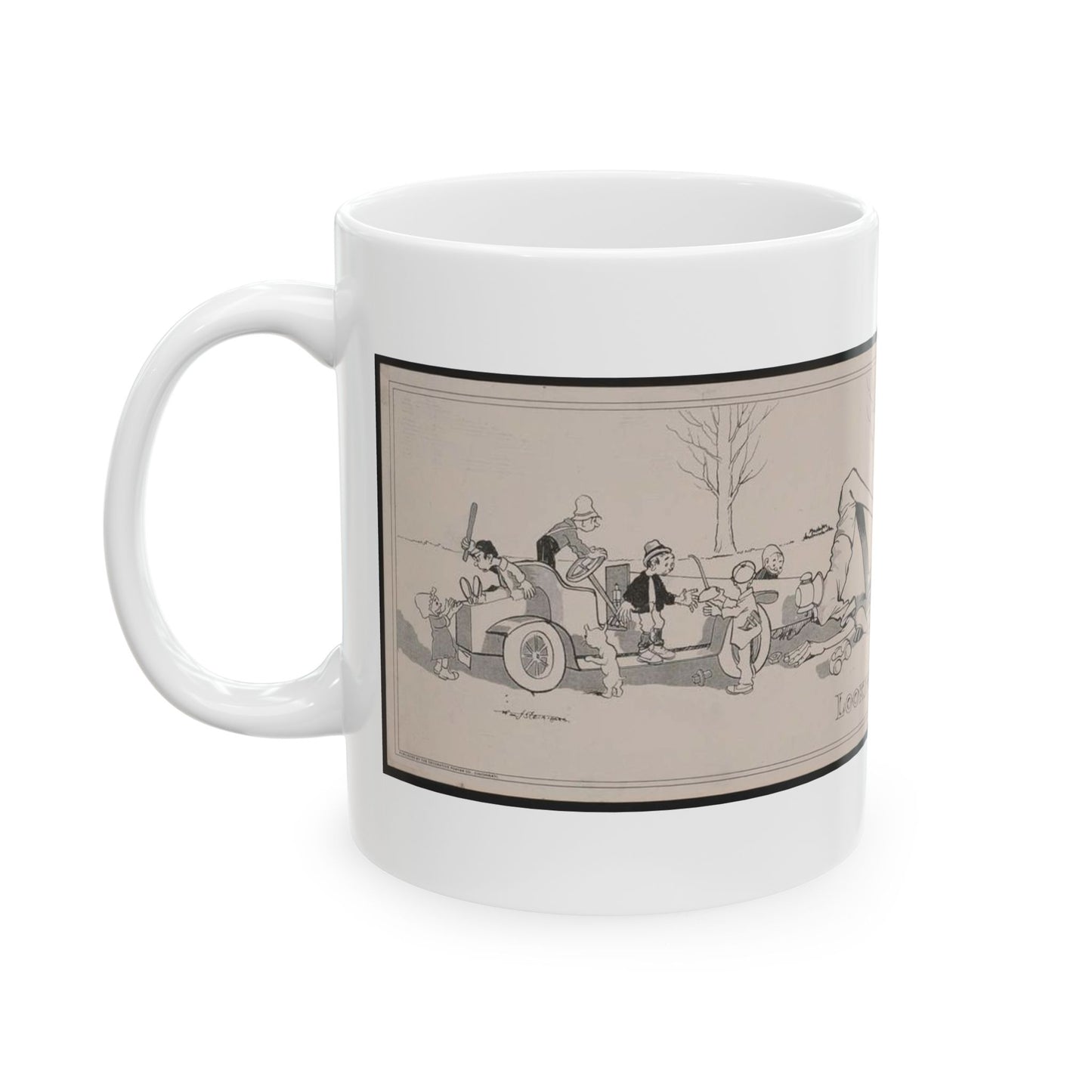 Looking for trouble - Print, Library of Congress collection Beautiful Novelty Ceramic Coffee Mug 11oz