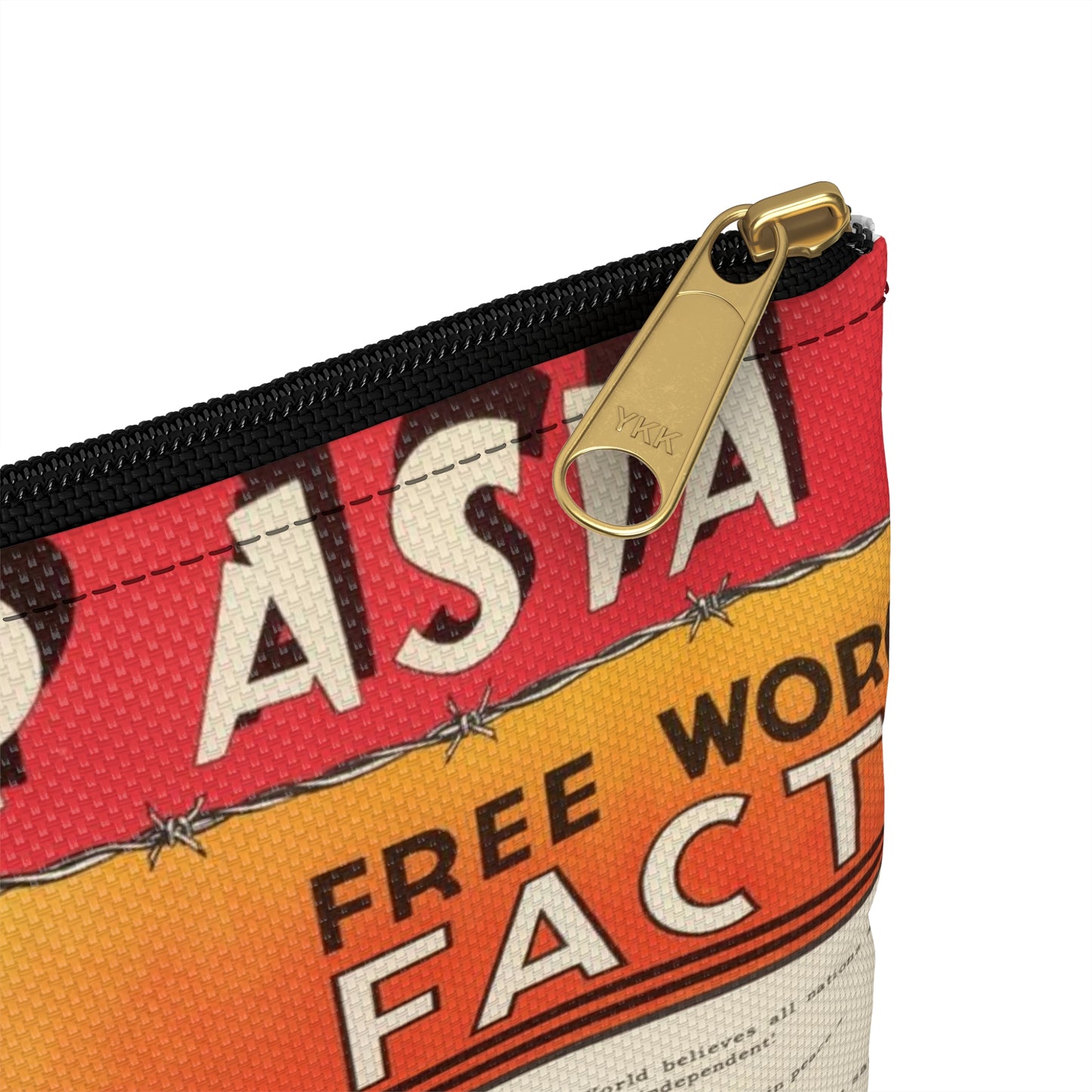Red Star Over Asia PO-24-E, United States information service propaganda Large Organizer Pouch with Black Zipper
