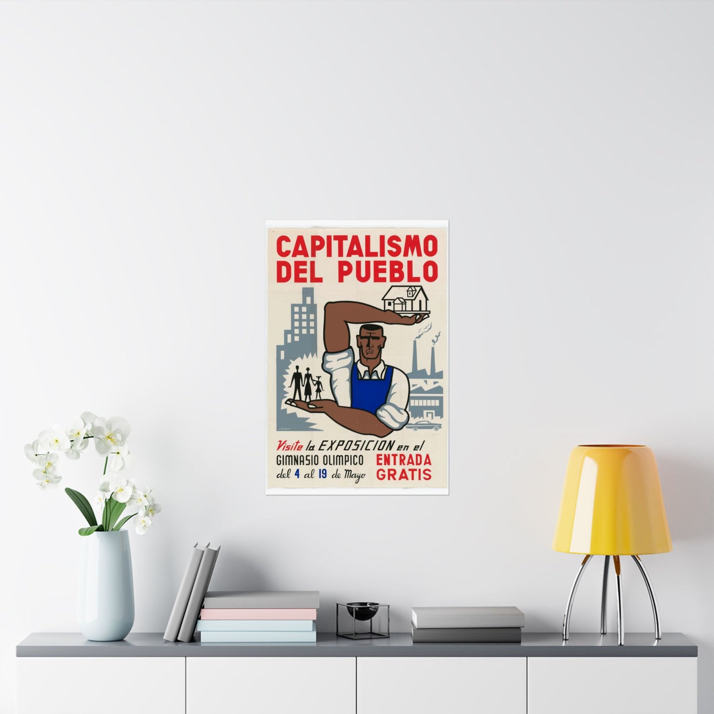 People's Capitalism Poster, United States information service propaganda High Quality Matte Wall Art Poster for Home, Office, Classroom