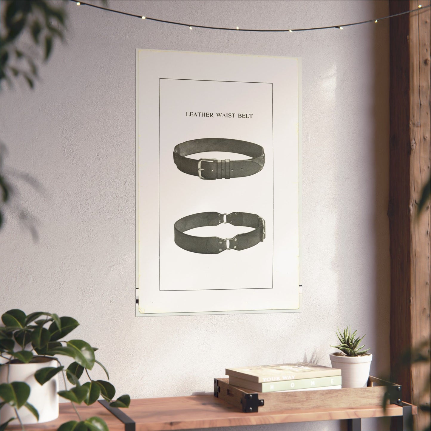 Patent drawing - Leather Waist Belt - . Public domain image High Quality Matte Wall Art Poster for Home, Office, Classroom