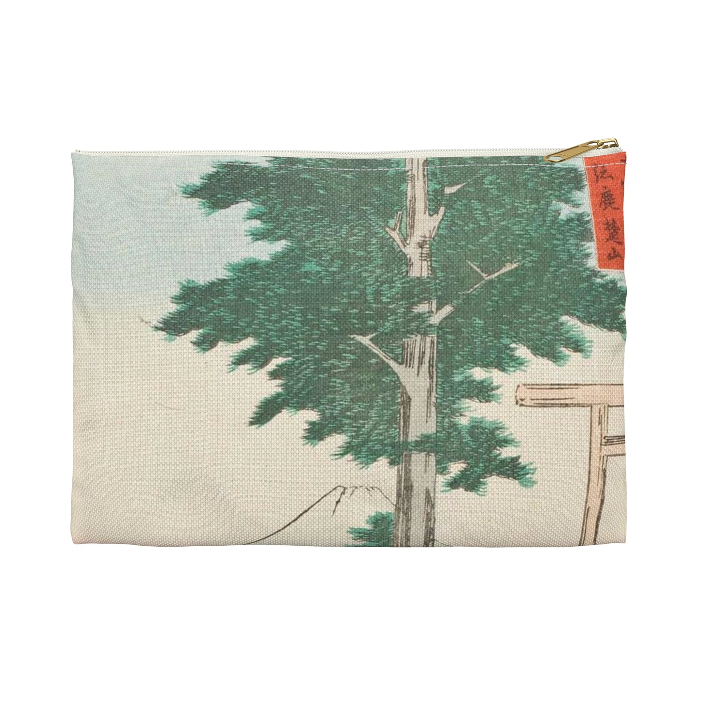Mt. Rokuso in Kazusa Province LACMA M.2007.152.25 Large Organizer Pouch with Black Zipper