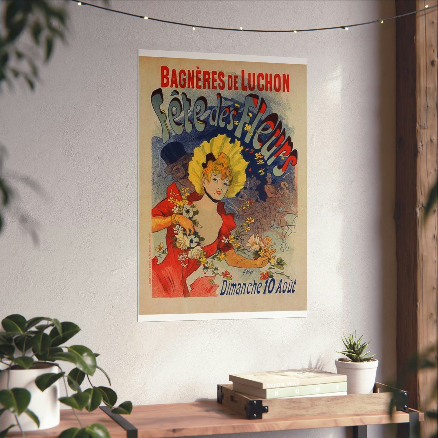 Affiche pour la "Fête des Fleurs de Bagnères-de-Luchon". High Quality Matte Wall Art Poster for Home, Office, Classroom