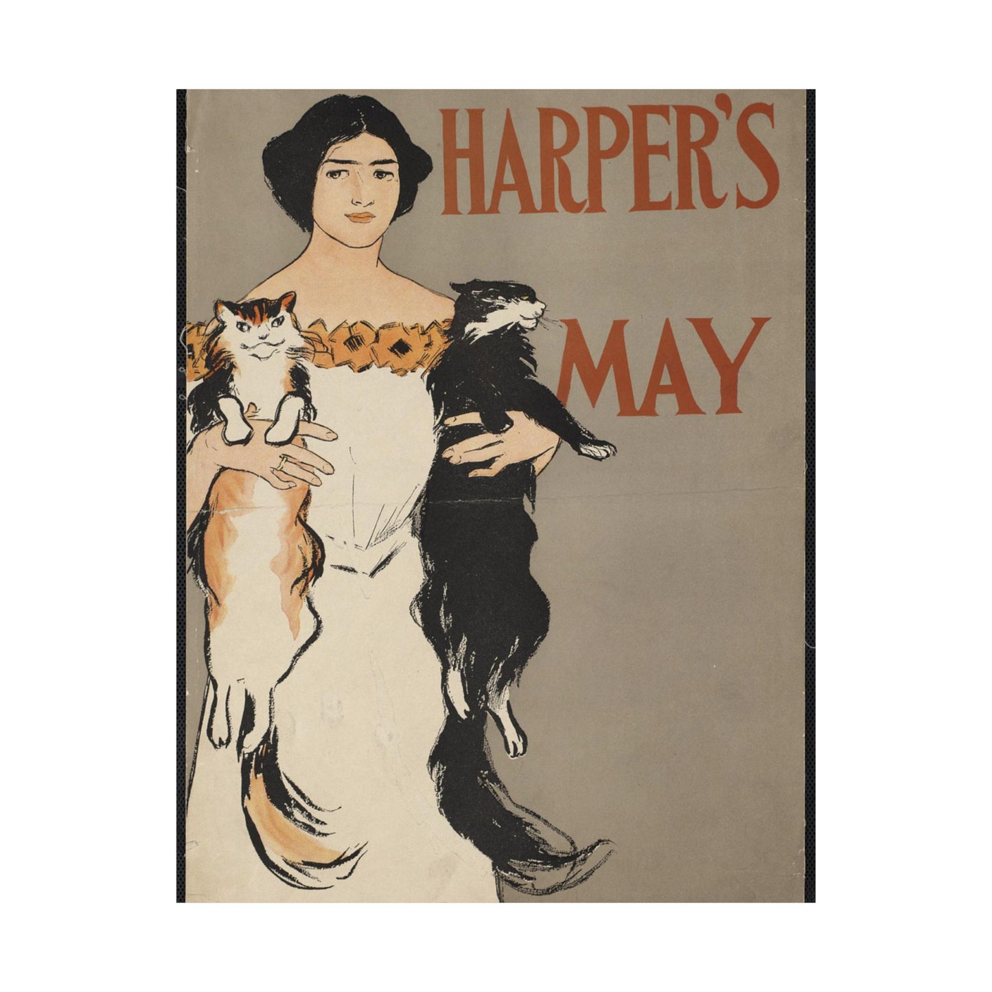 Edward Penfield - Harper's May, Art Nouveau Poster High Quality Matte Wall Art Poster for Home, Office, Classroom