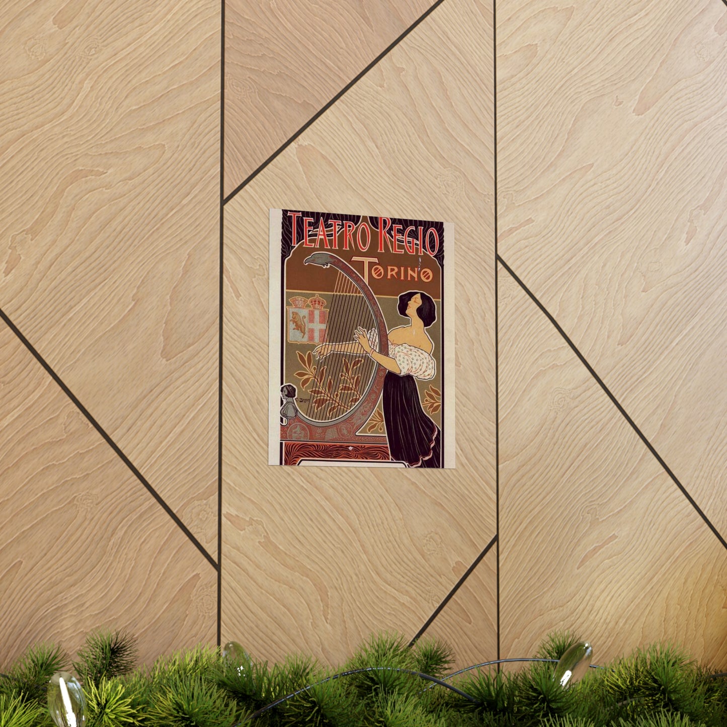 Affiche italienne pour le "Théâtre royal de Turin" High Quality Matte Wall Art Poster for Home, Office, Classroom