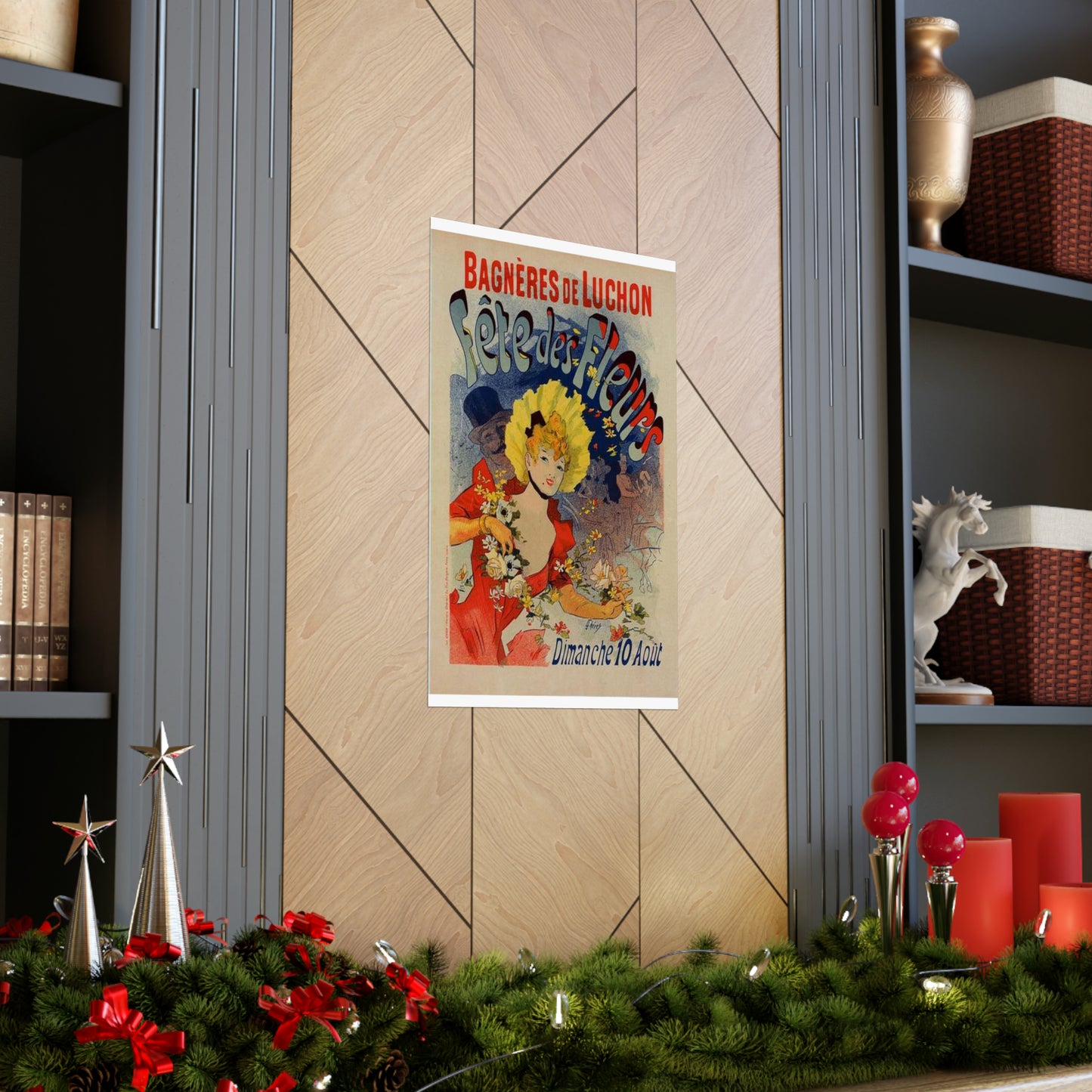 Affiche pour la "Fête des Fleurs de Bagnères-de-Luchon". High Quality Matte Wall Art Poster for Home, Office, Classroom