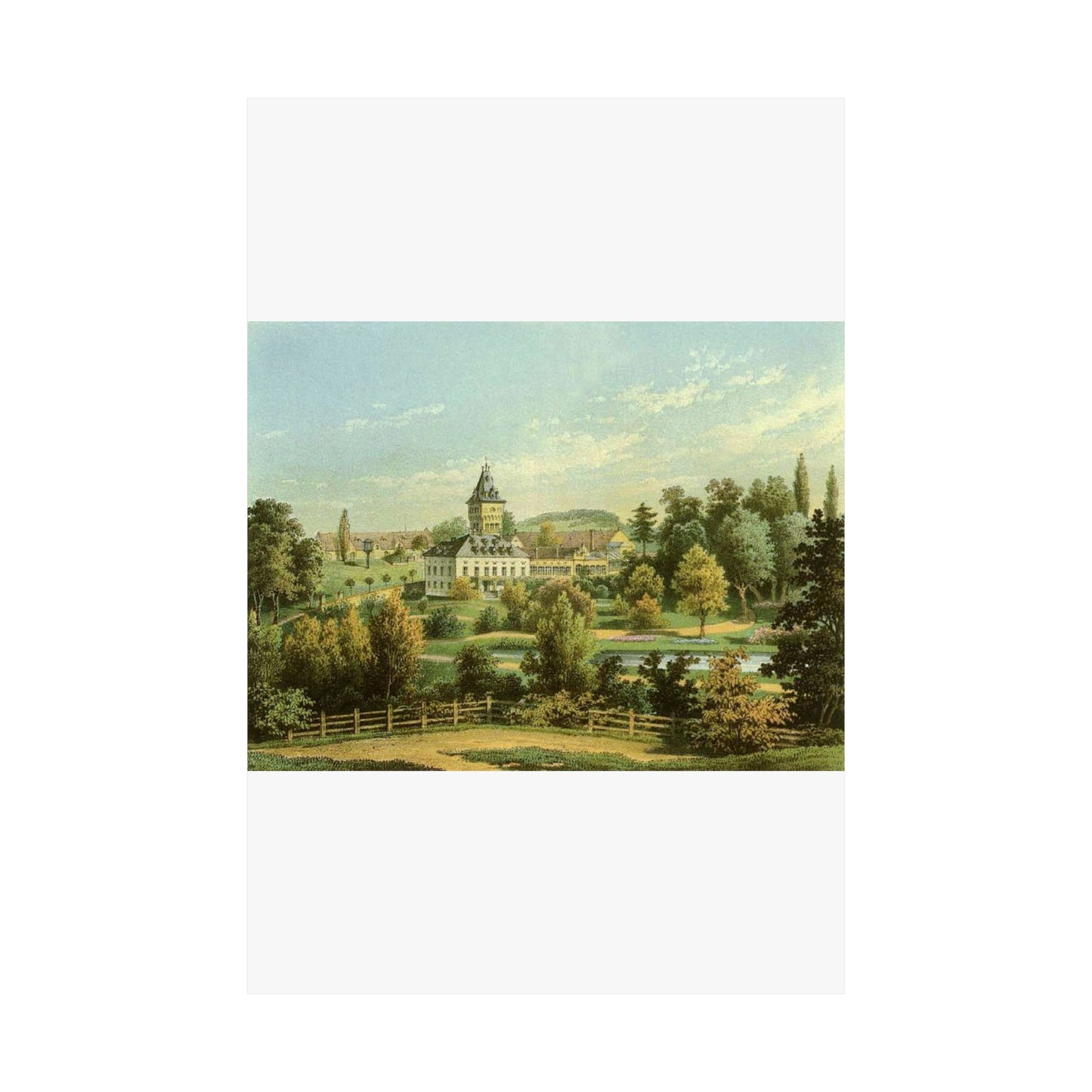 Schloss Peilau-Gladishof Sammlung Duncker High Quality Matte Wall Art Poster for Home, Office, Classroom