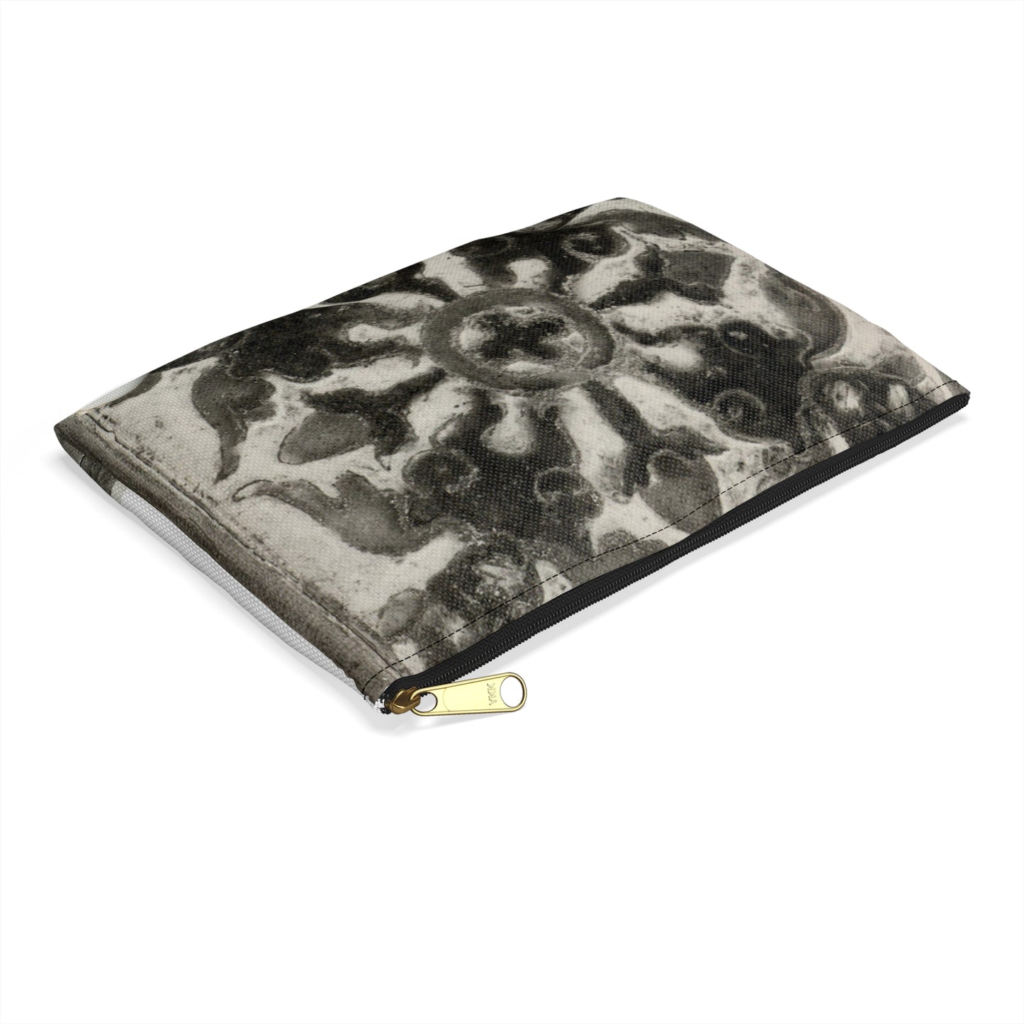 Three Tiles, 14th century - Public domain dedication museum photo Large Organizer Pouch with Black Zipper