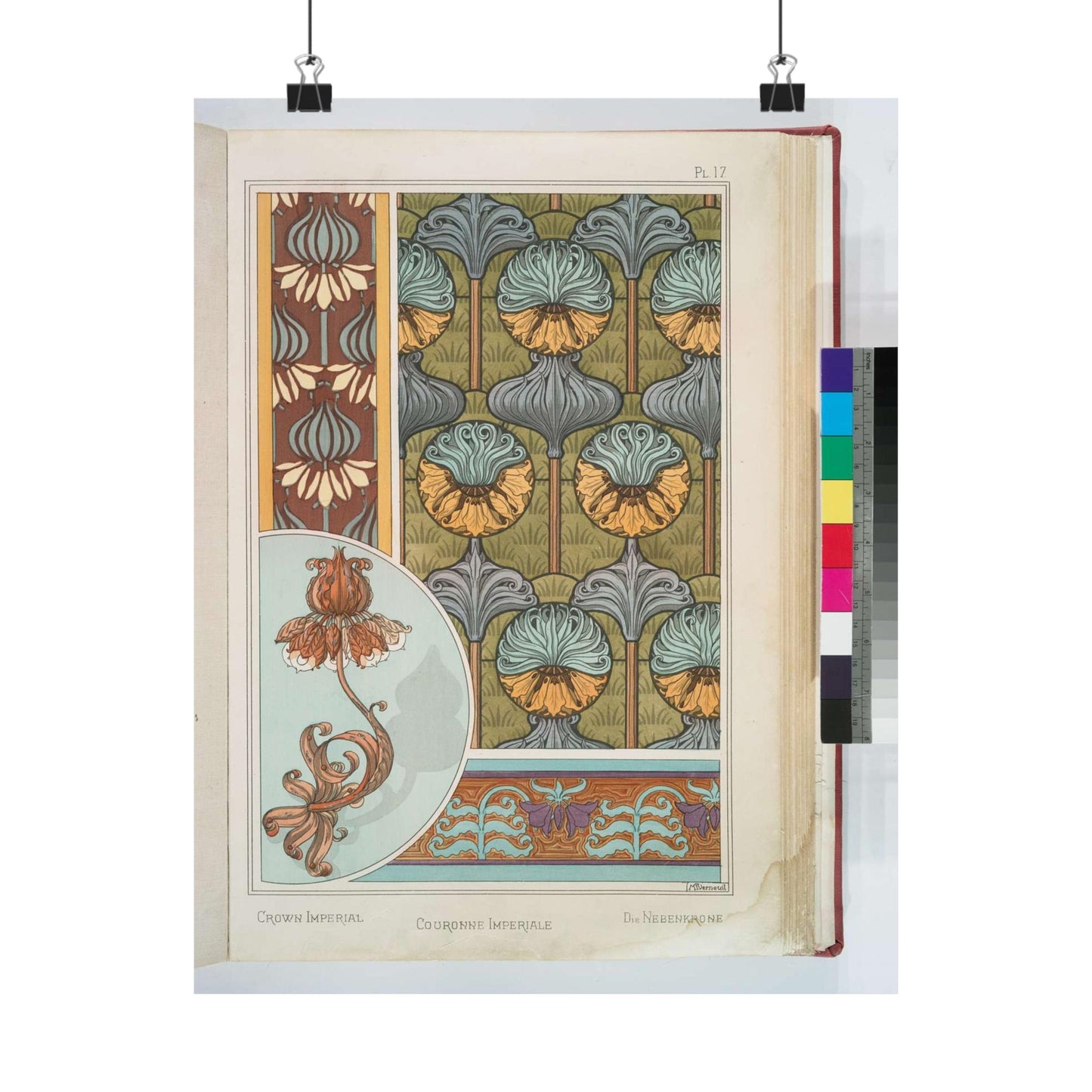 Couronne imperiale, Maurice Pillard Verneuil High Quality Matte Wall Art Poster for Home, Office, Classroom