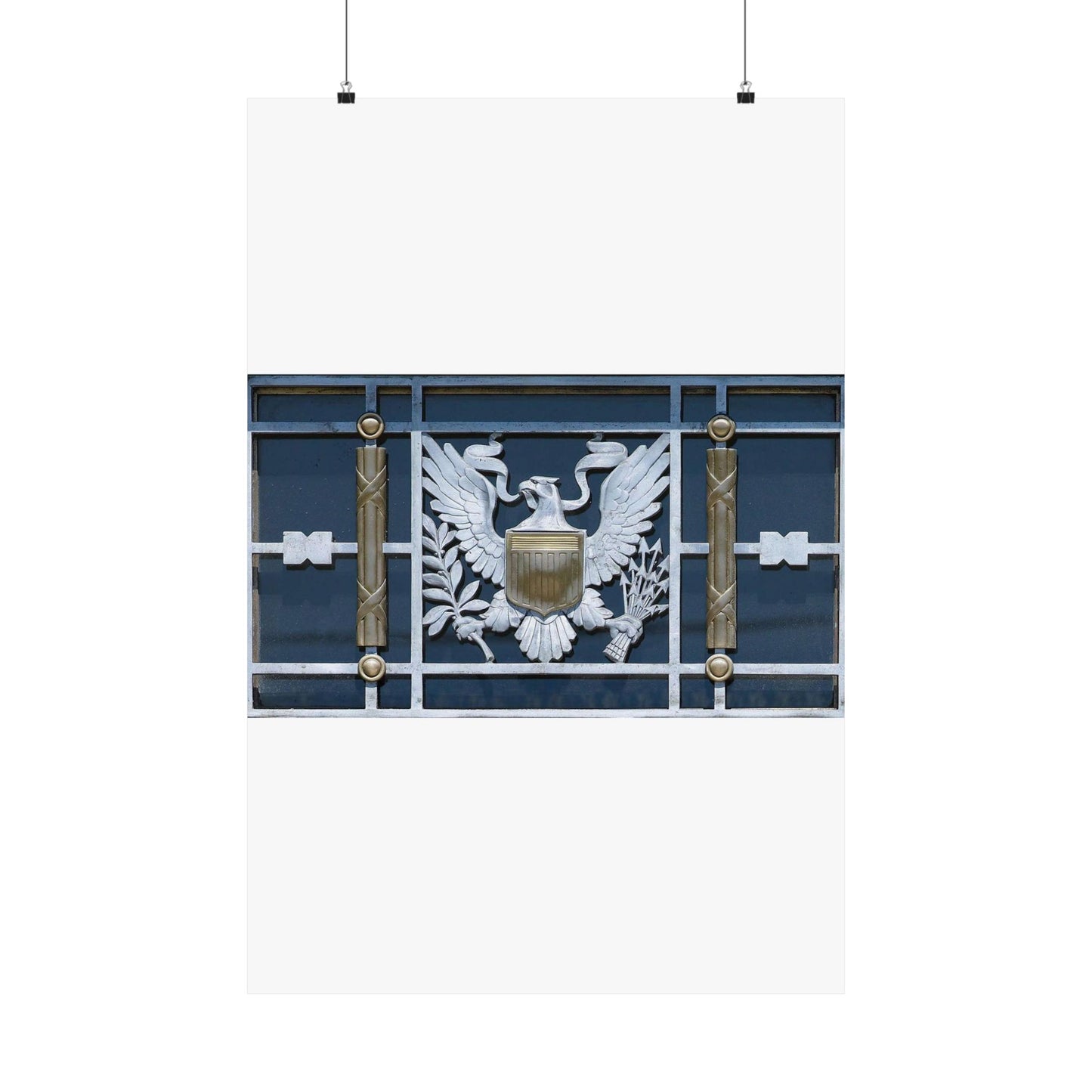 Door detail, Robert J. Nealon Federal Building and U.S. Courthouse, Scranton, Pennsylvania High Quality Matte Wall Art Poster for Home, Office, Classroom