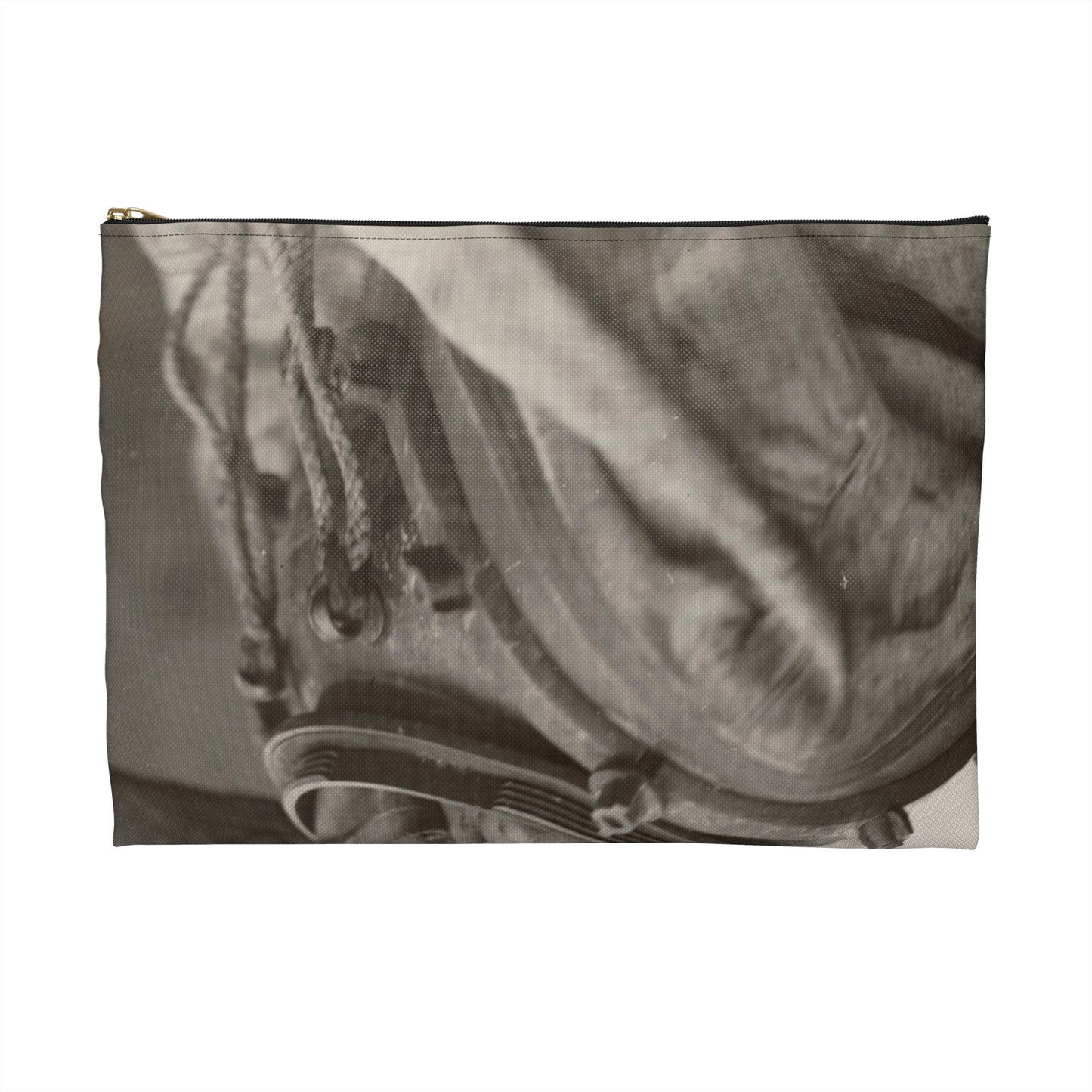 Amelia Earhart Deep Sea Diving off Block Island Large Organizer Pouch with Black Zipper