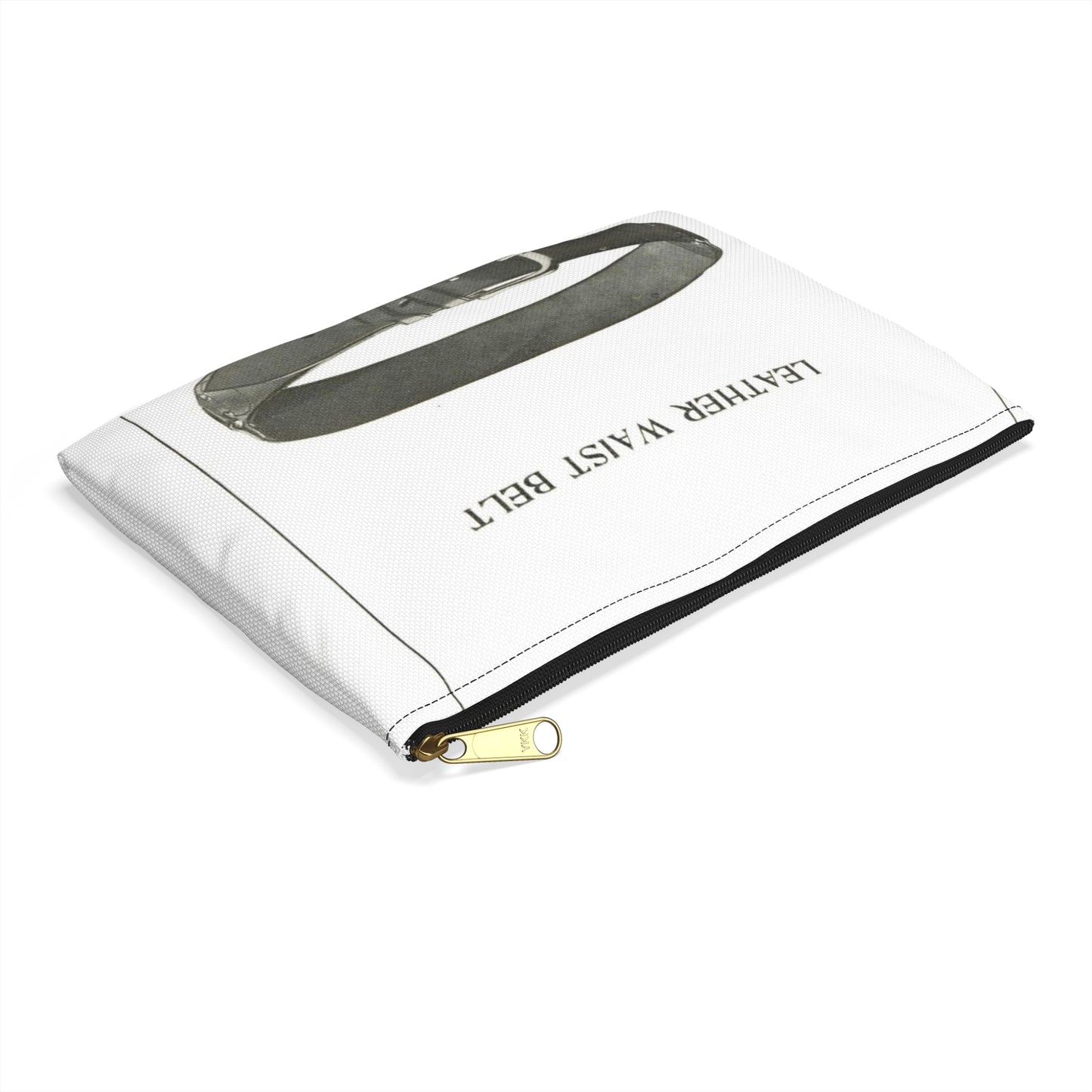 Patent drawing - Leather Waist Belt - . Public domain image Large Organizer Pouch with Black Zipper