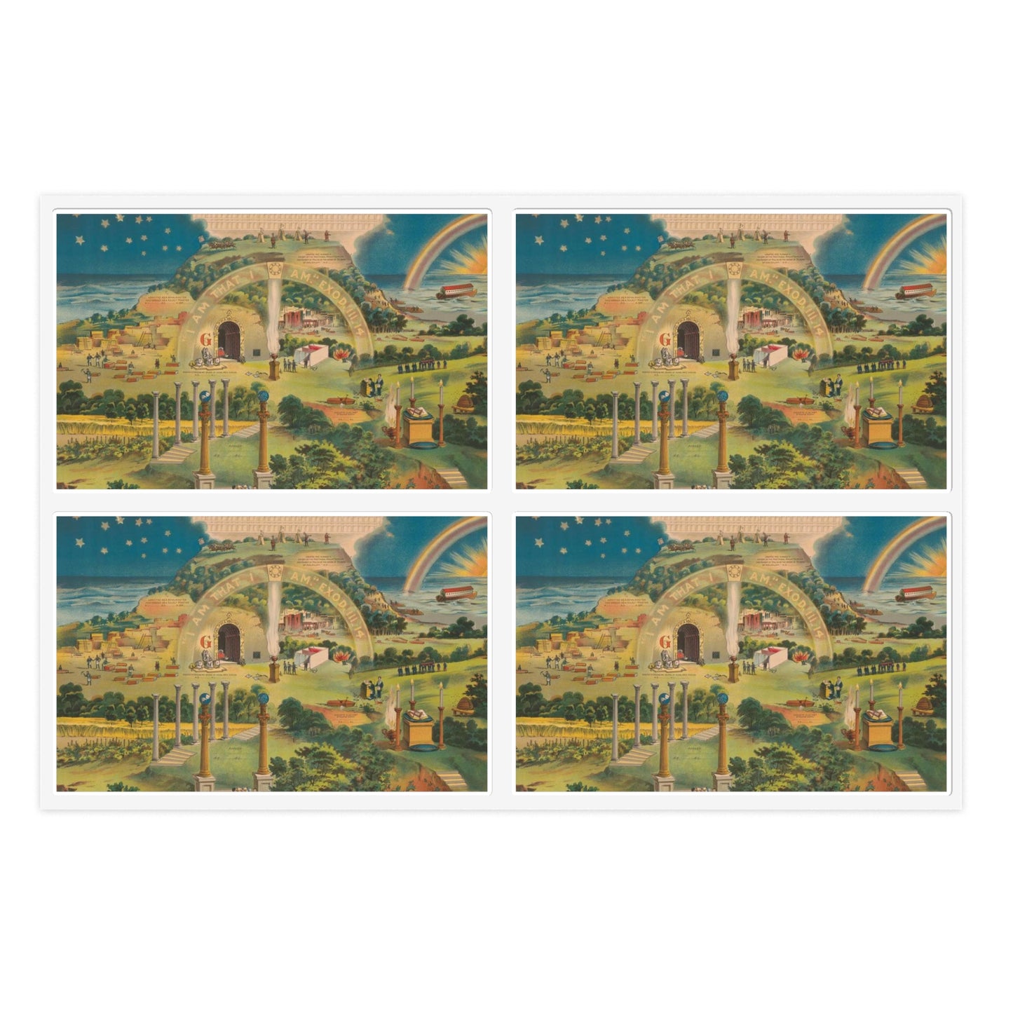 Our emblematic mystic light of masonry Laminated UV Protective Vinyl Stickers