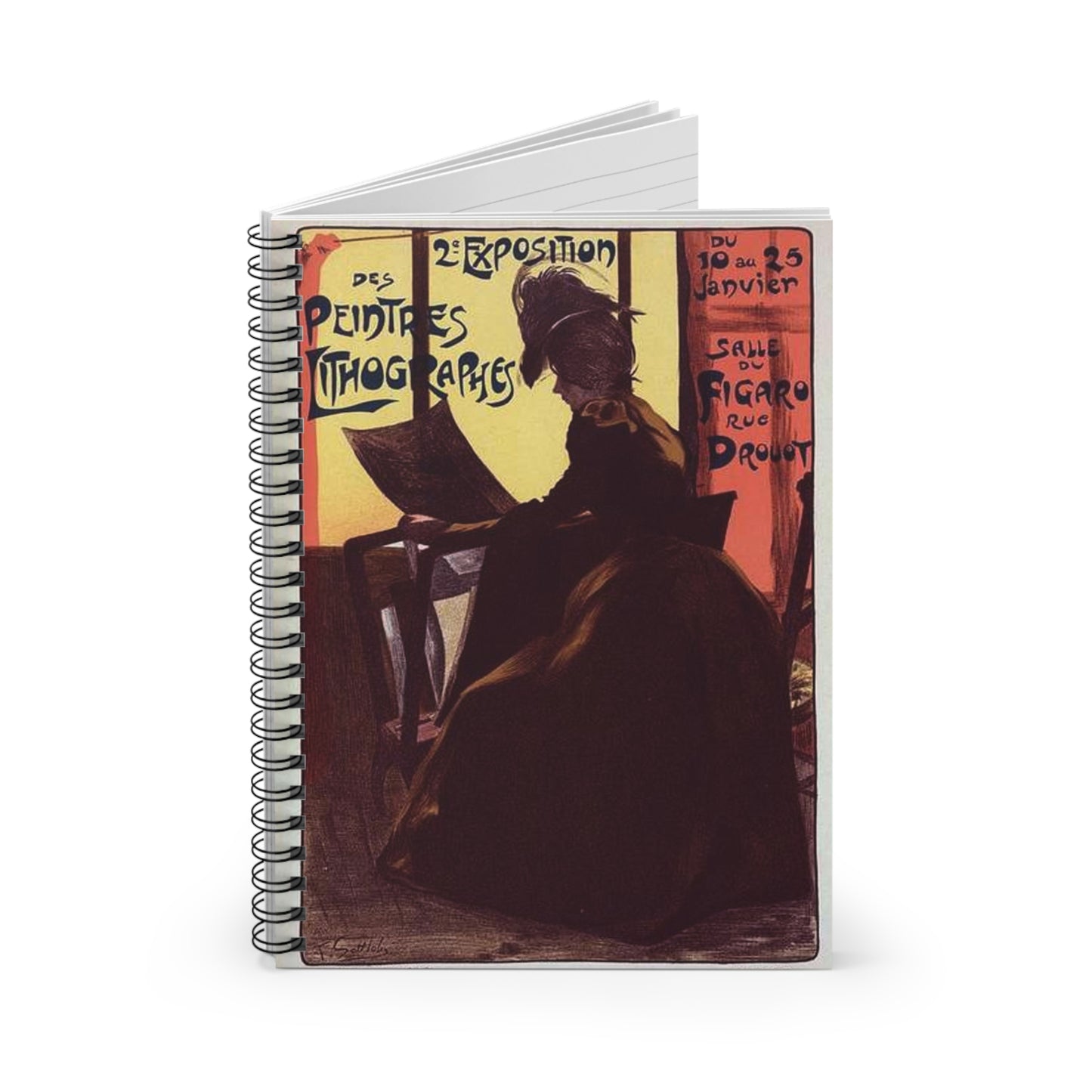 Affiche pour la "2e Exposition des Peintres-Lithographes". Spiral Bound Ruled Notebook with Printed Cover
