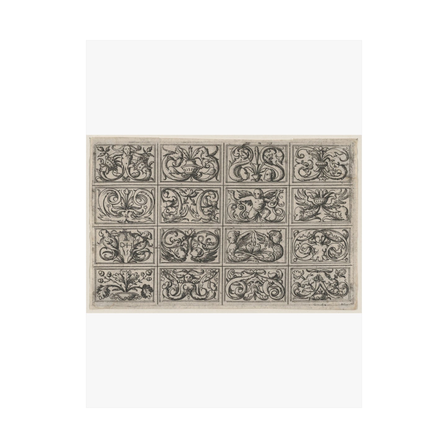 Daniel Hopfer - Ornamental Fillet (Design for Armor Decoration) High Quality Matte Wall Art Poster for Home, Office, Classroom