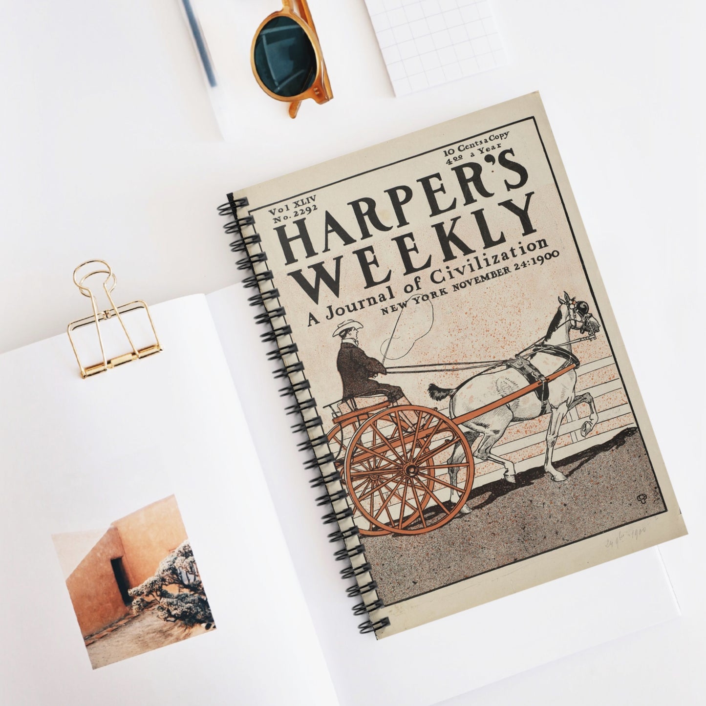 Harper's weekly, a journal of civilization, New York, November 24: 1900 Spiral Bound Ruled Notebook with Printed Cover
