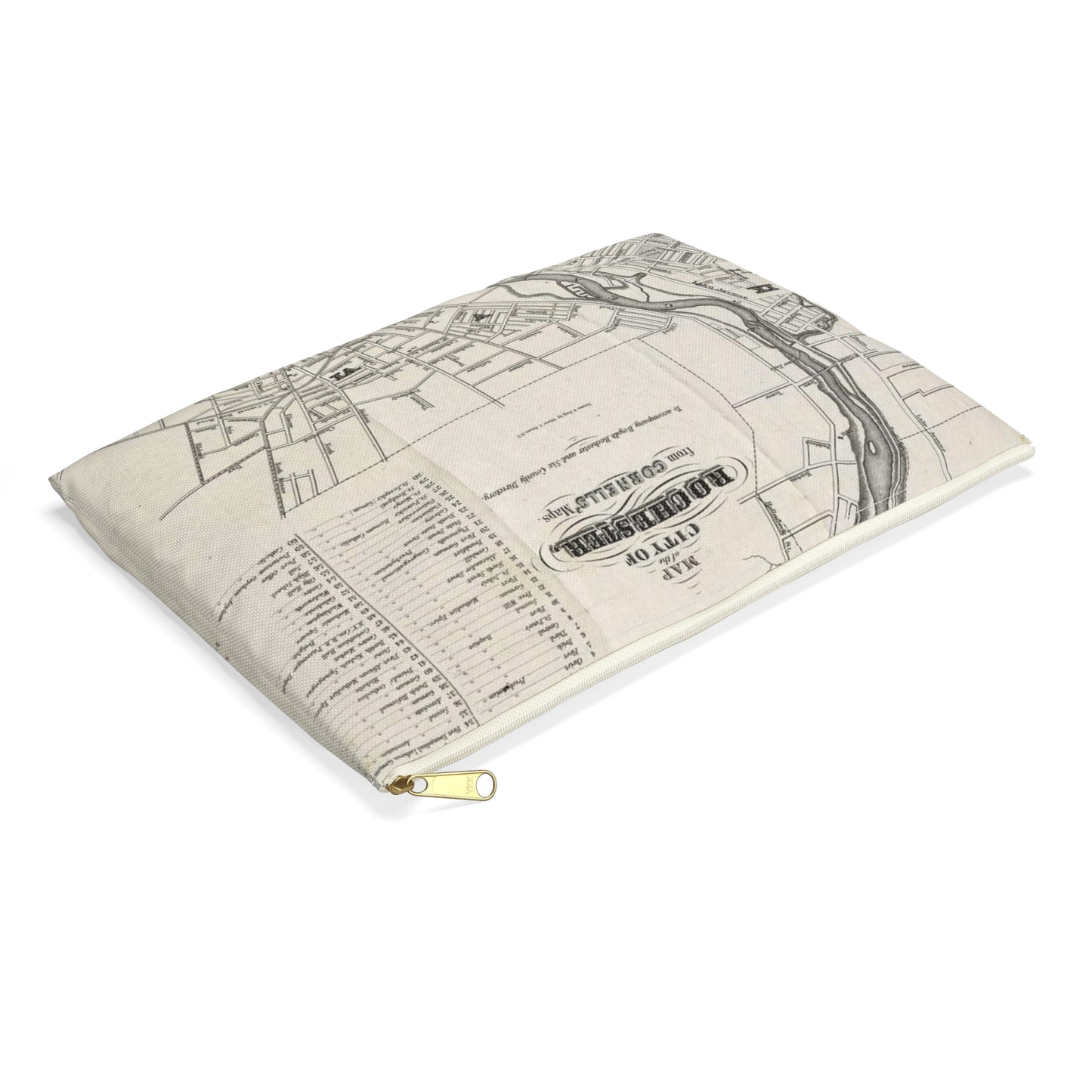 Map of the city of Rochester : from Cornells' Maps : to accompany Boyd's Rochester and six county directory / Large Organizer Pouch with Black Zipper