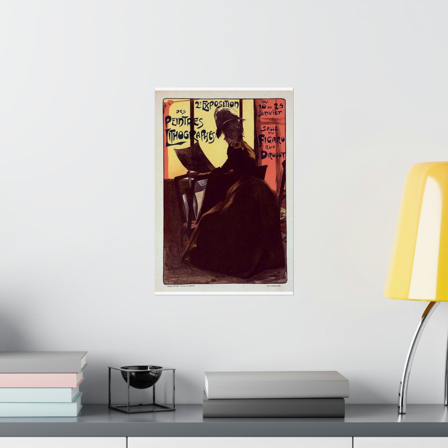 Affiche pour la "2e Exposition des Peintres-Lithographes". High Quality Matte Wall Art Poster for Home, Office, Classroom