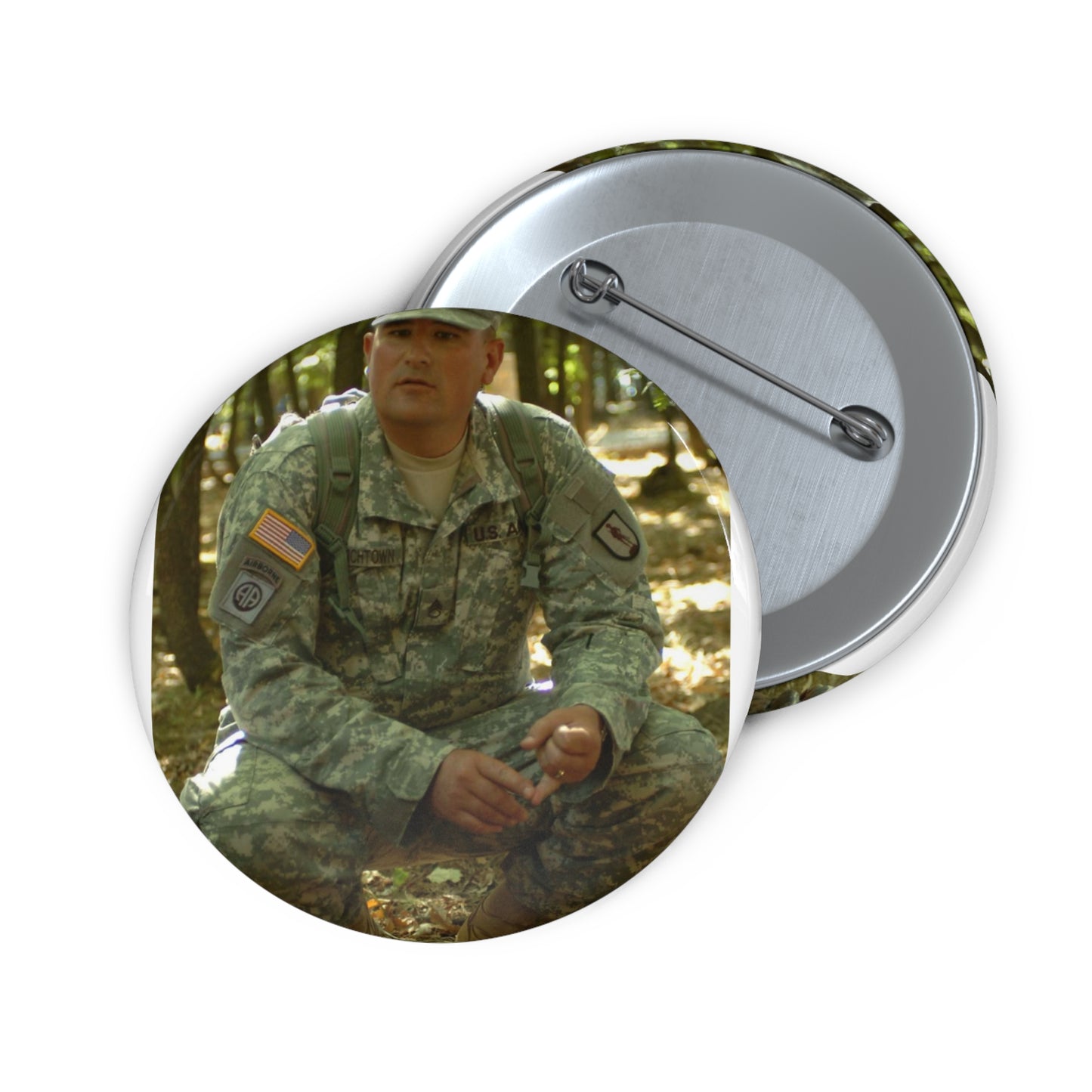 Staff Sgt. James Churchtown, Warrior Leader Course Pin Buttons with Crisp Design