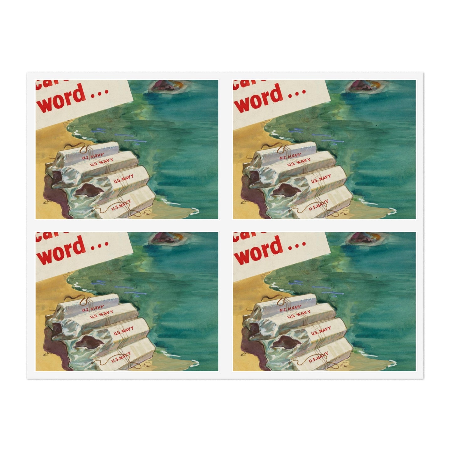A Careless Word... Another Loss Laminated UV Protective Vinyl Stickers