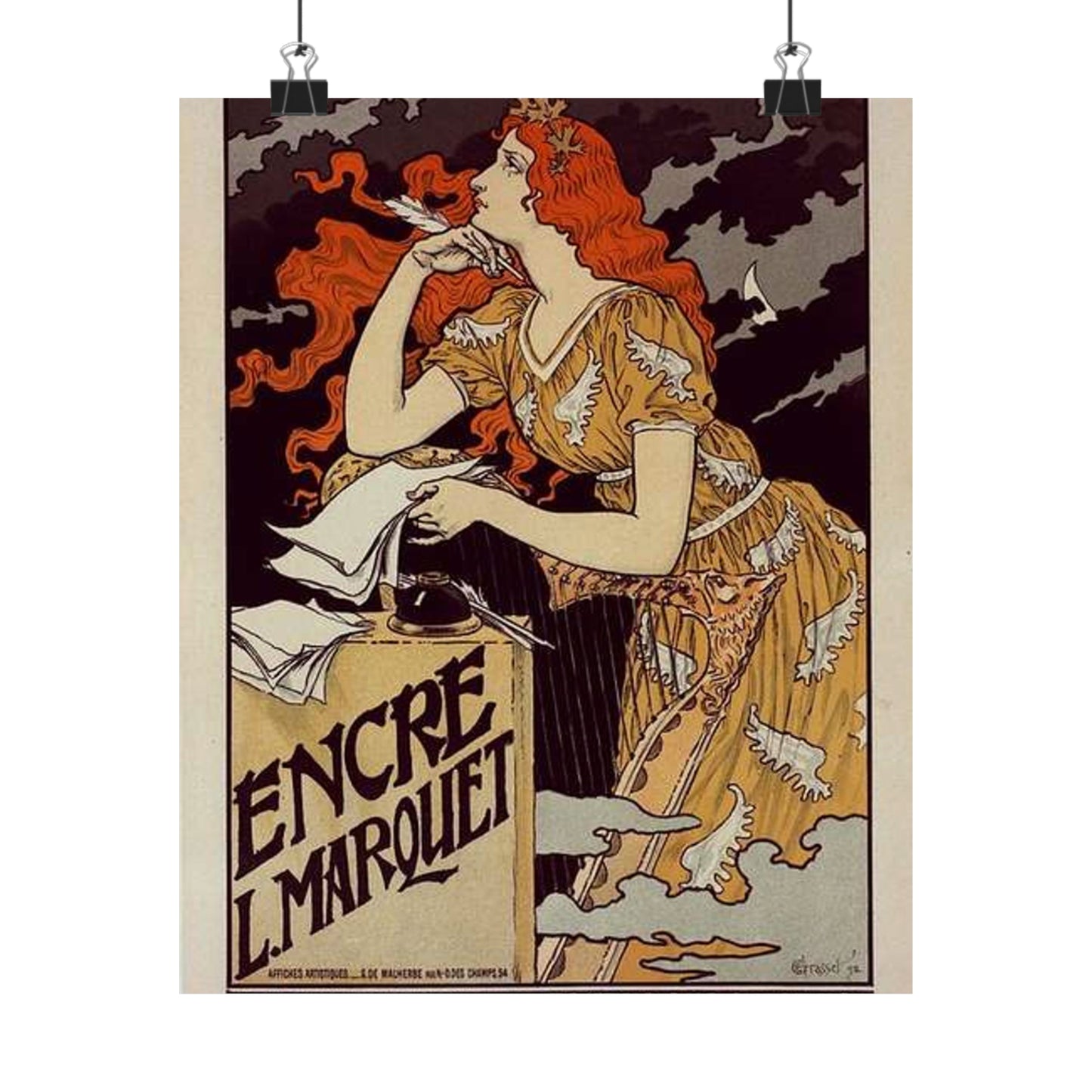 Affiche pour l' "Encre Marquet". High Quality Matte Wall Art Poster for Home, Office, Classroom
