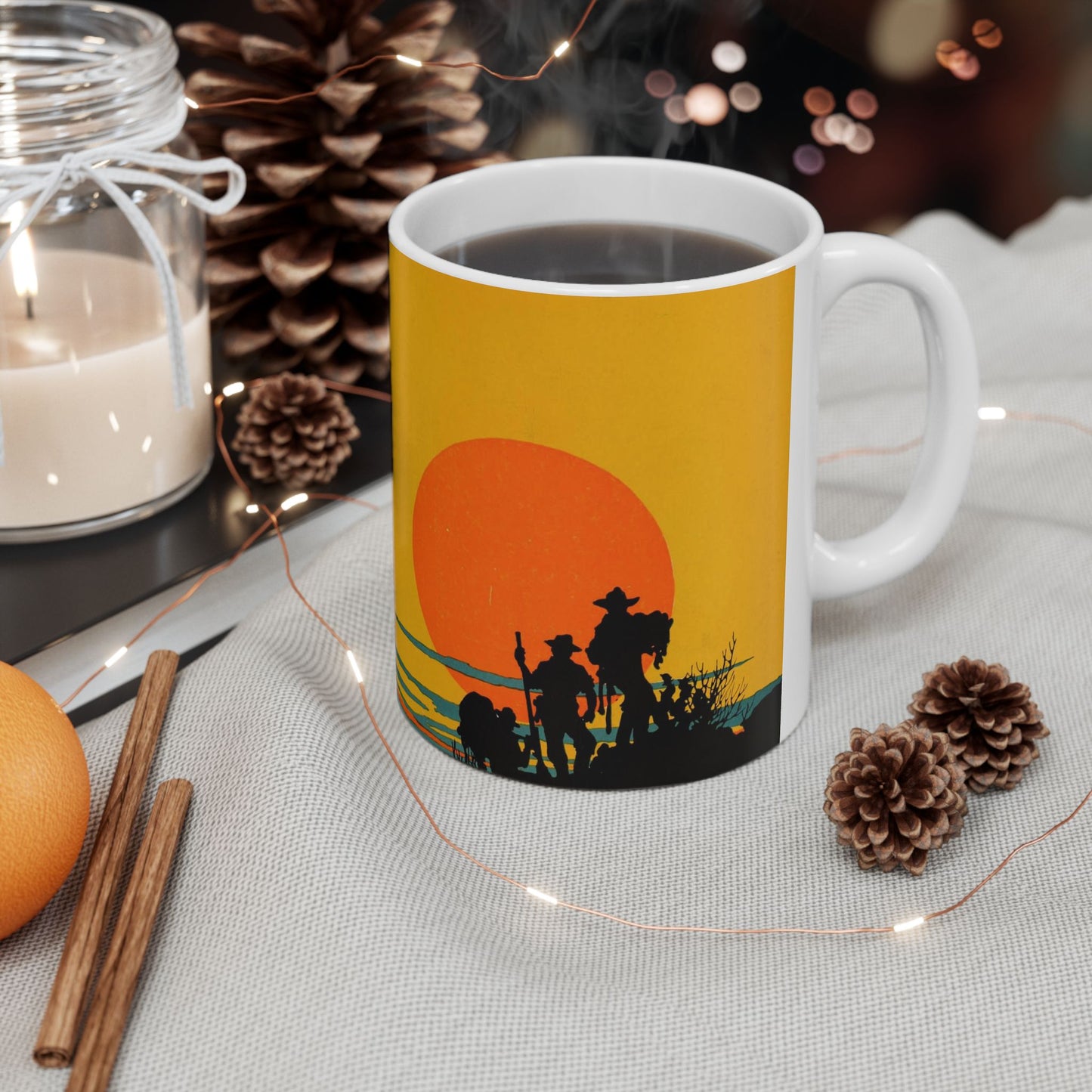 The Three Godfathers - Vintage movie public domain poster Beautiful Novelty Ceramic Coffee Mug 11oz