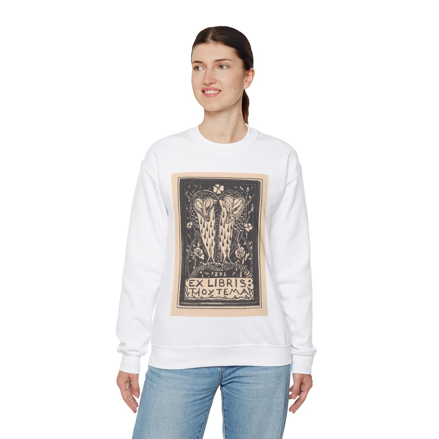 Theo van Hoytema - Ex libris van Theo van Hoytema White Heavy Blend Adult Crew Neck SweatShirt