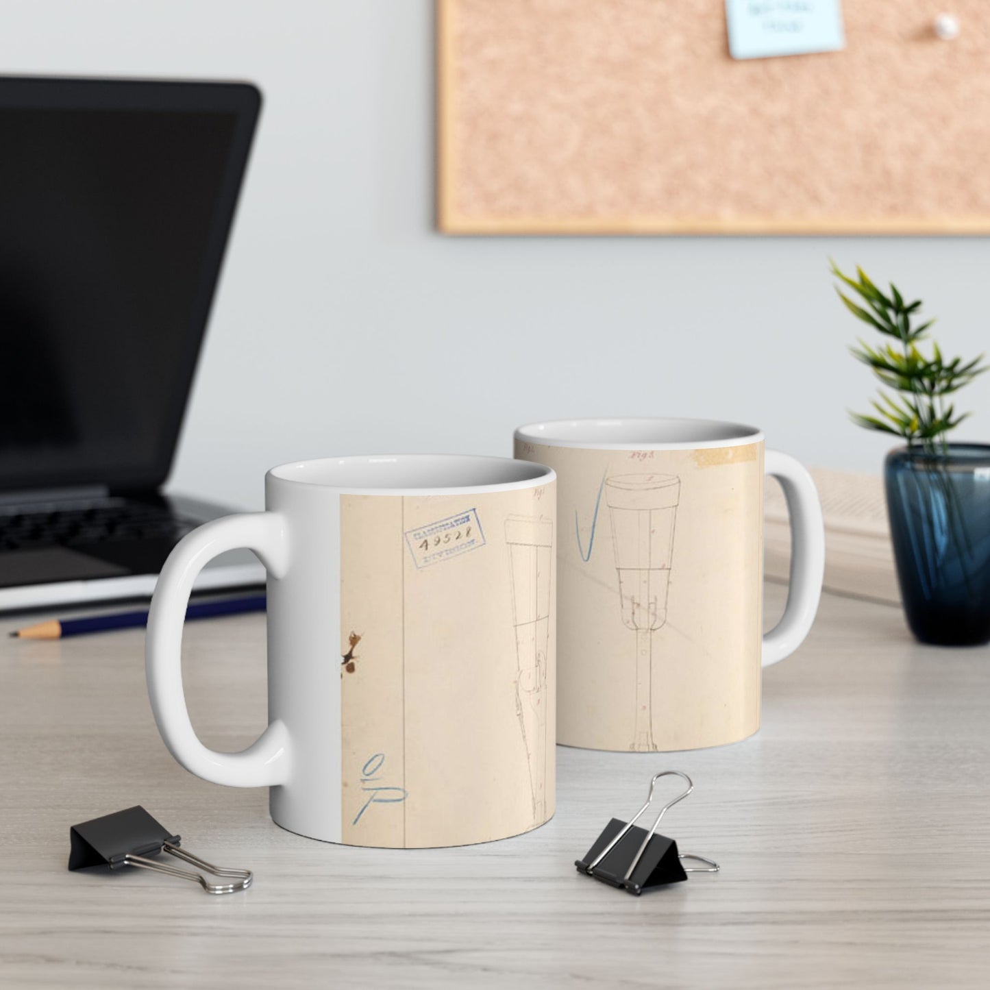 Patent drawing - Drawing of Artificial Leg Public domain image Beautiful Novelty Ceramic Coffee Mug 11oz