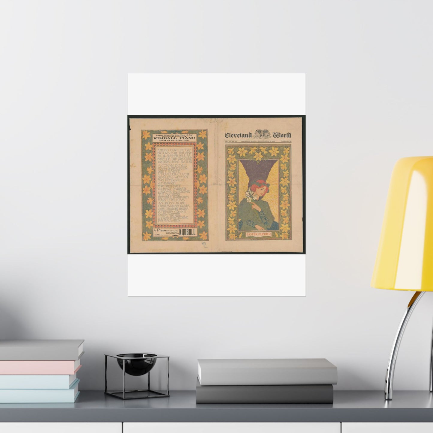 Louis Rhead - Cleveland World - Easter number LCCN2002715846 High Quality Matte Wall Art Poster for Home, Office, Classroom