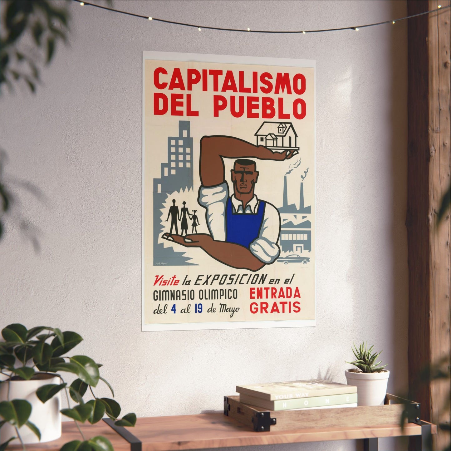 People's Capitalism Poster, United States information service propaganda High Quality Matte Wall Art Poster for Home, Office, Classroom