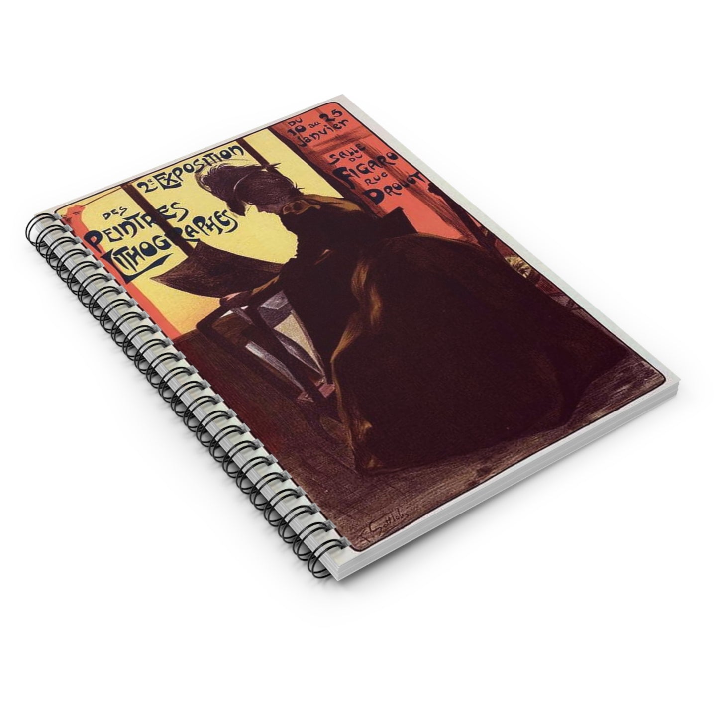Affiche pour la "2e Exposition des Peintres-Lithographes". Spiral Bound Ruled Notebook with Printed Cover